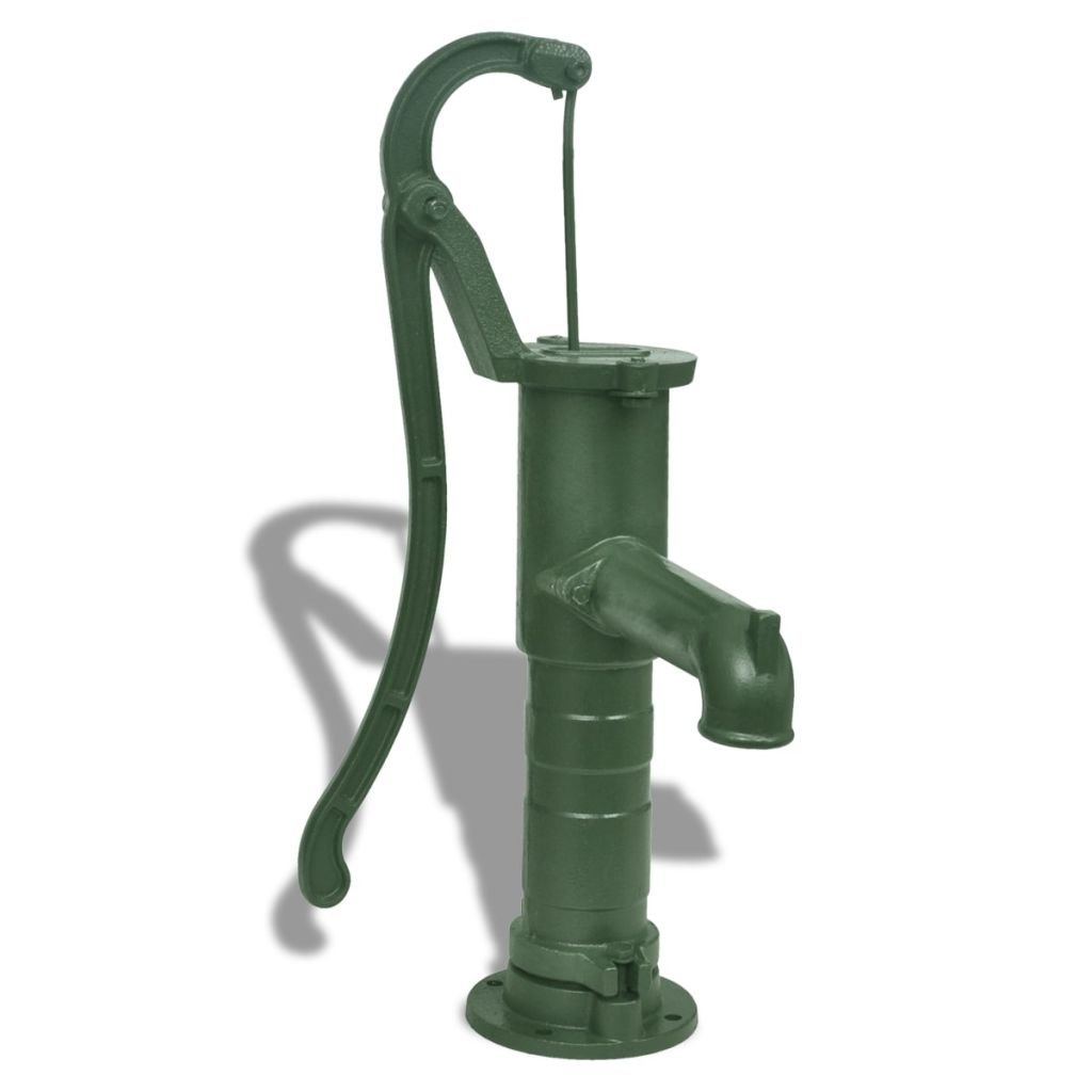 Antique Style Cast Iron Garden Hand Water Pump Stand - Outdoor Patio Yard Decoration (25.6 x 15.7 x 5.9 Inch) - Perfect for Rustic Farmhouse, Cottage Gardens & Vintage Outdoor Décor