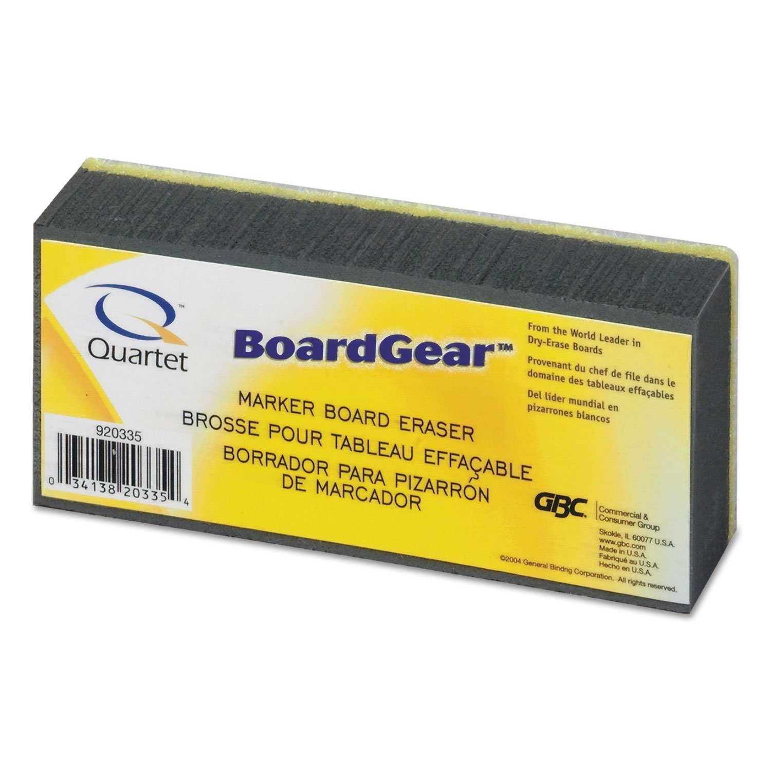 Quartet Premium Whiteboard Eraser - 5 Inch Magnetic Dry Erase Board Cleaner (920335) - Perfect for Classrooms, Offices & Home Use