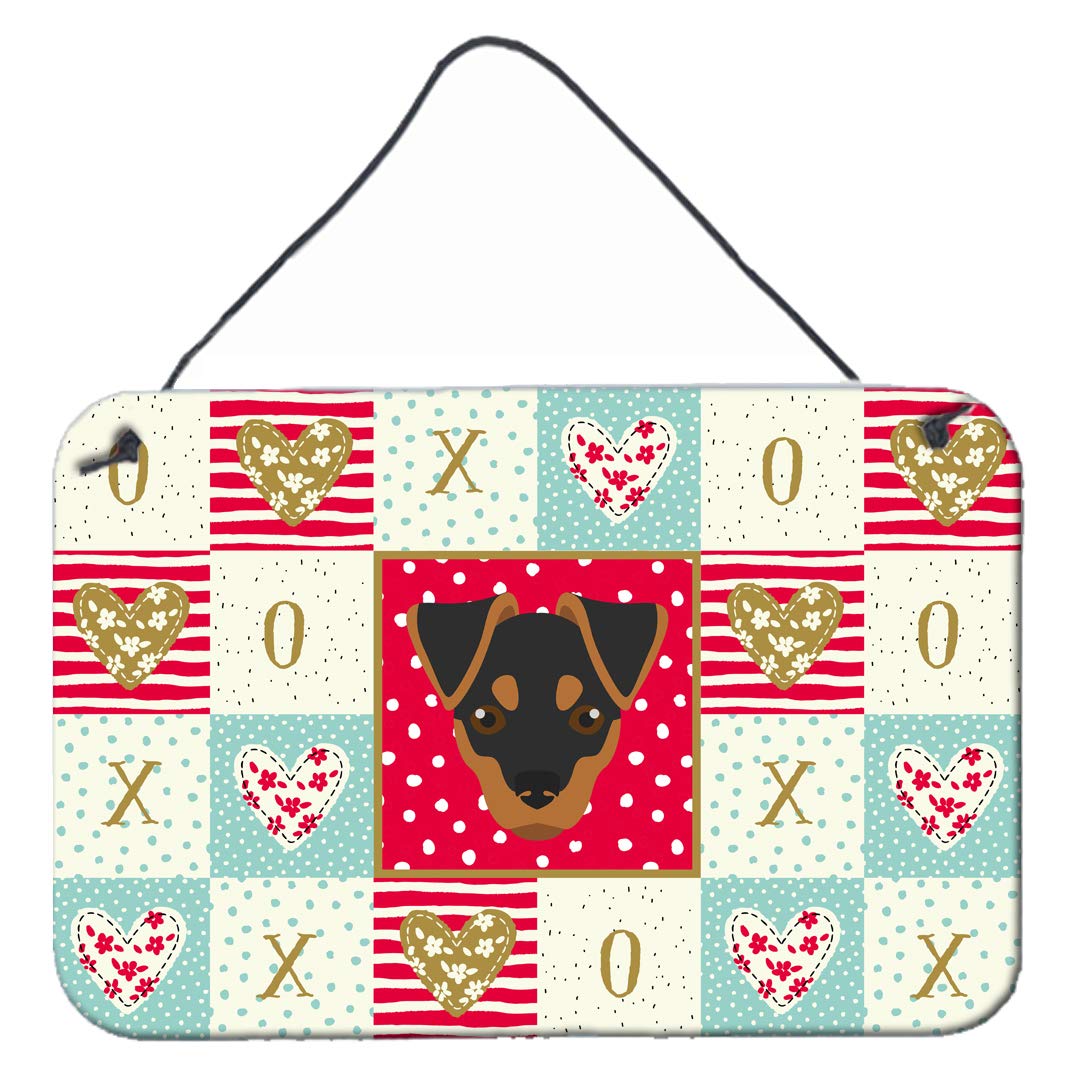 Japanese Terrier Love Wall Art - Red Aluminum Metal Sign for Kitchen, Bar, Bathroom & Home Decor - 8x12 Inch Multicolor Hanging Print - Perfect for Pet Lovers & Vintage Style Interiors