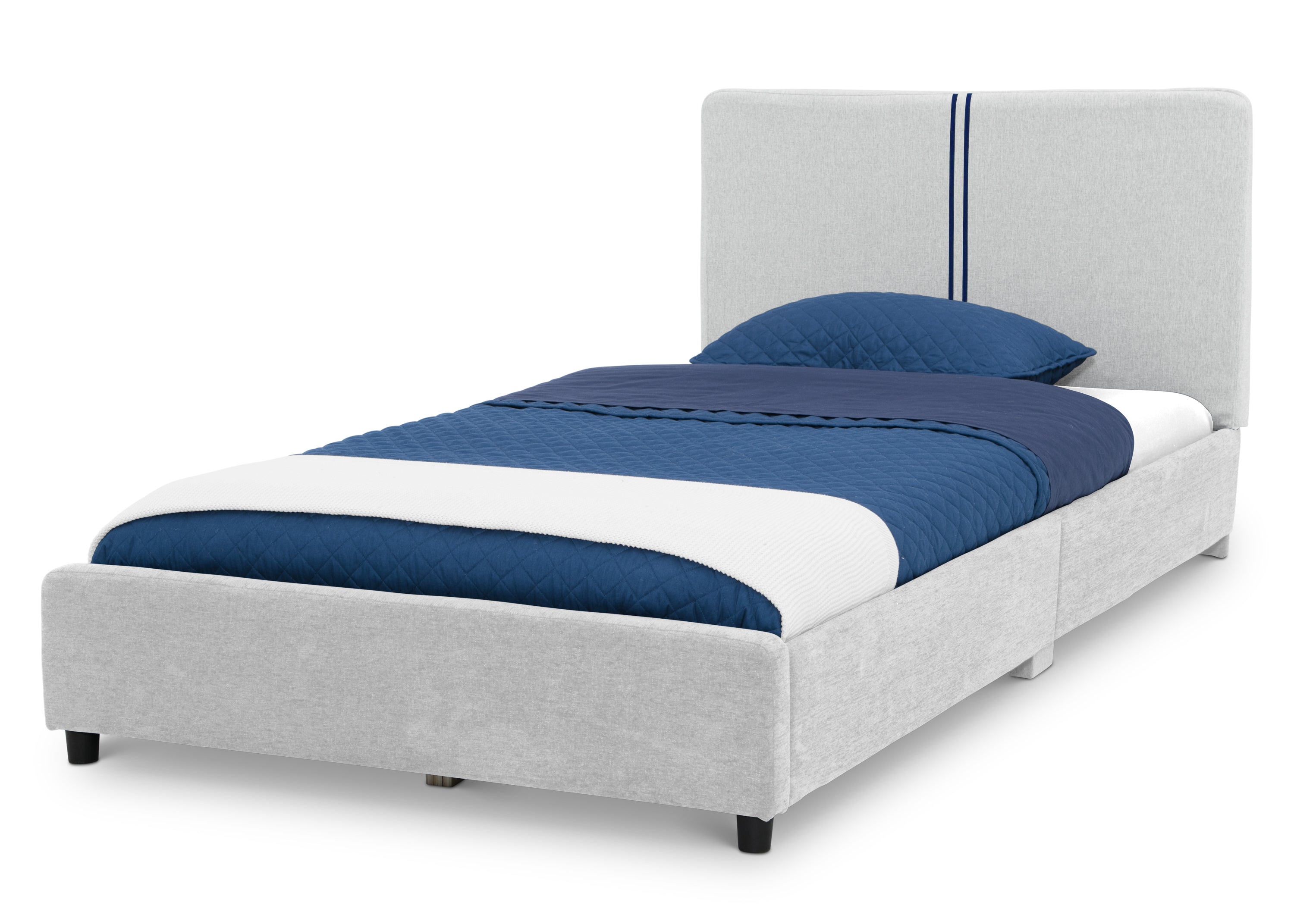 Upholstered Twin Bed with Headboard - Soft Fabric Bed Frame for Kids & Teens - Perfect for Bedrooms, Dorms & Guest Rooms