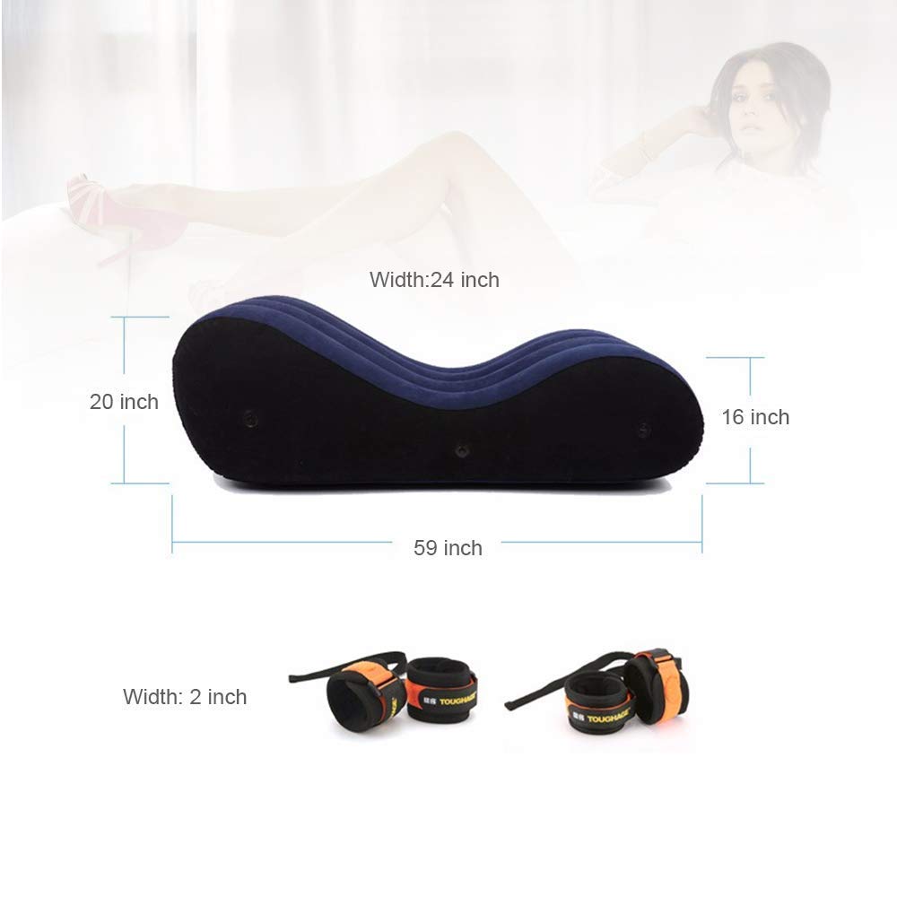 Moonight Inflatable Chair - Portable Yoga Chaise Lounge, Relaxing Body Pillow for Adults, Multi-Functional Cushion Furniture for Indoor/Outdoor Use - Perfect for Yoga, Meditation, Lounging by Pool or Beach