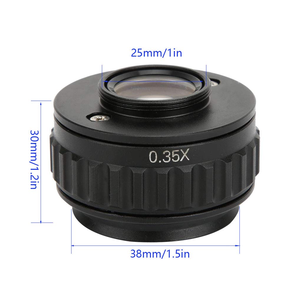 Estink 0.35X Microscope Adapter for CTV Cameras - Metal Eyepiece Lens Mount with Optical Glass for Trinocular Stereo Microscopes | Perfect for Lab Research, Jewelry Inspection & Electronics Repair