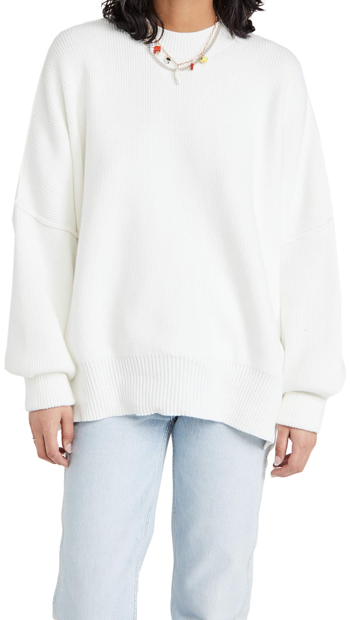 Free People Women's Easy Street Tunic - Flowy Boho Blouse for Casual Wear, Date Night & Summer Outfits | Lightweight V-Neck Top with Side Slits