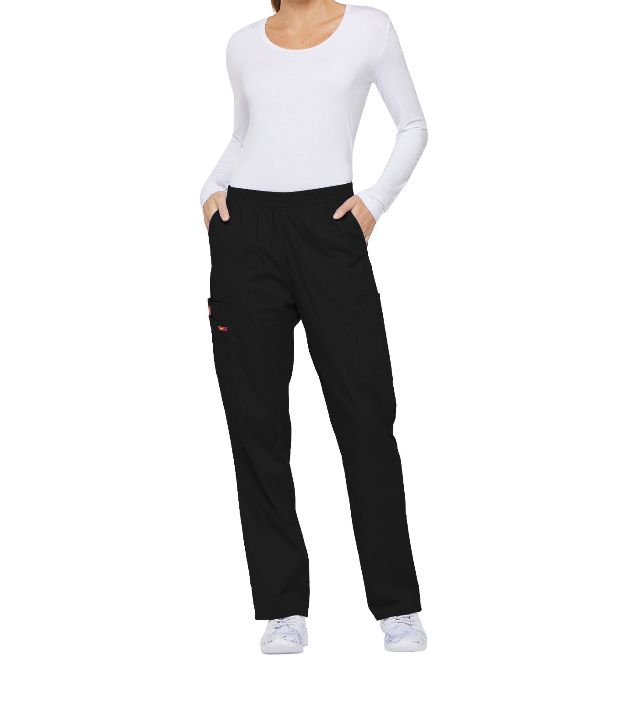 Women's 6-Pocket Cargo Scrub Pants - Comfortable Medical Work Pants for Nurses & Healthcare Professionals - Perfect for Hospital, Clinic & Lab Workwear