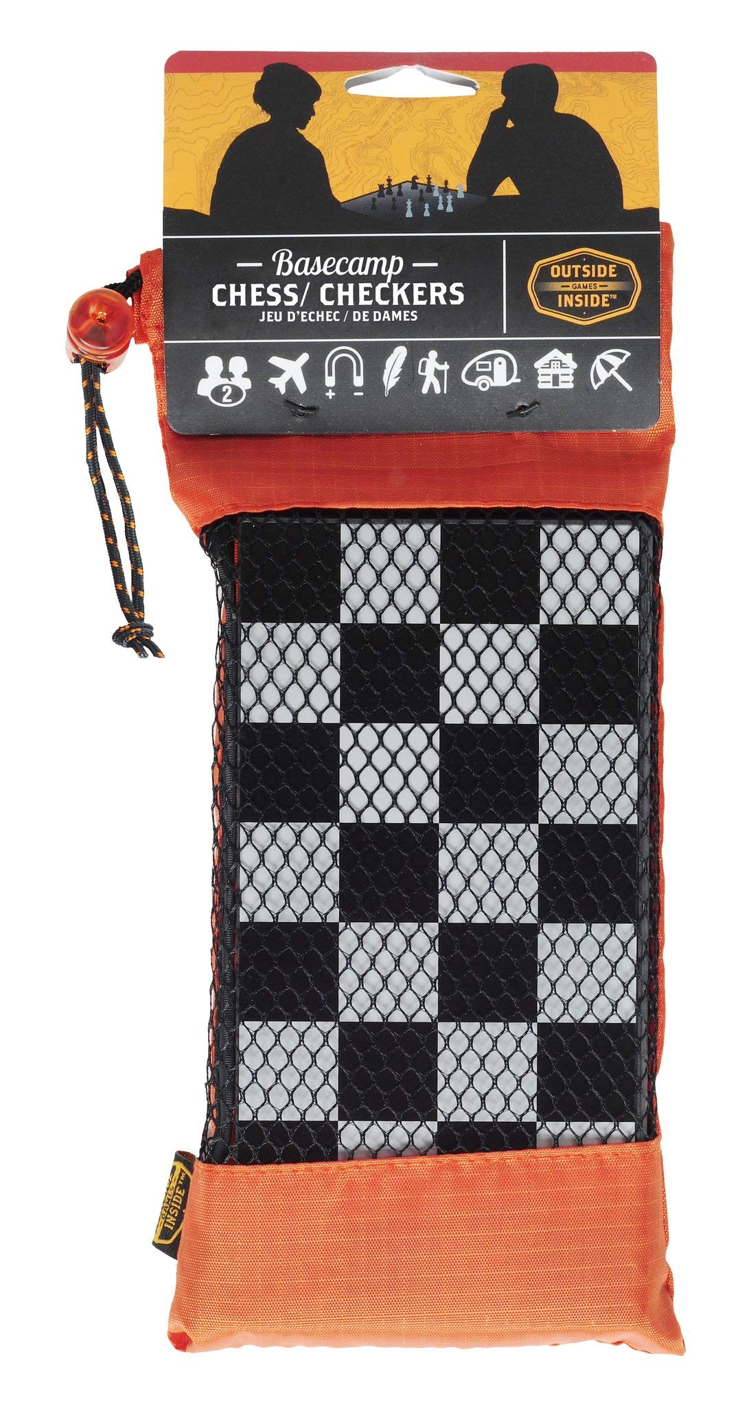 Compact Foldable Magnetic Travel Chess & Checkers Set - Portable Outdoor Backpack Game for Camping, Hiking, Road Trips & Family Fun