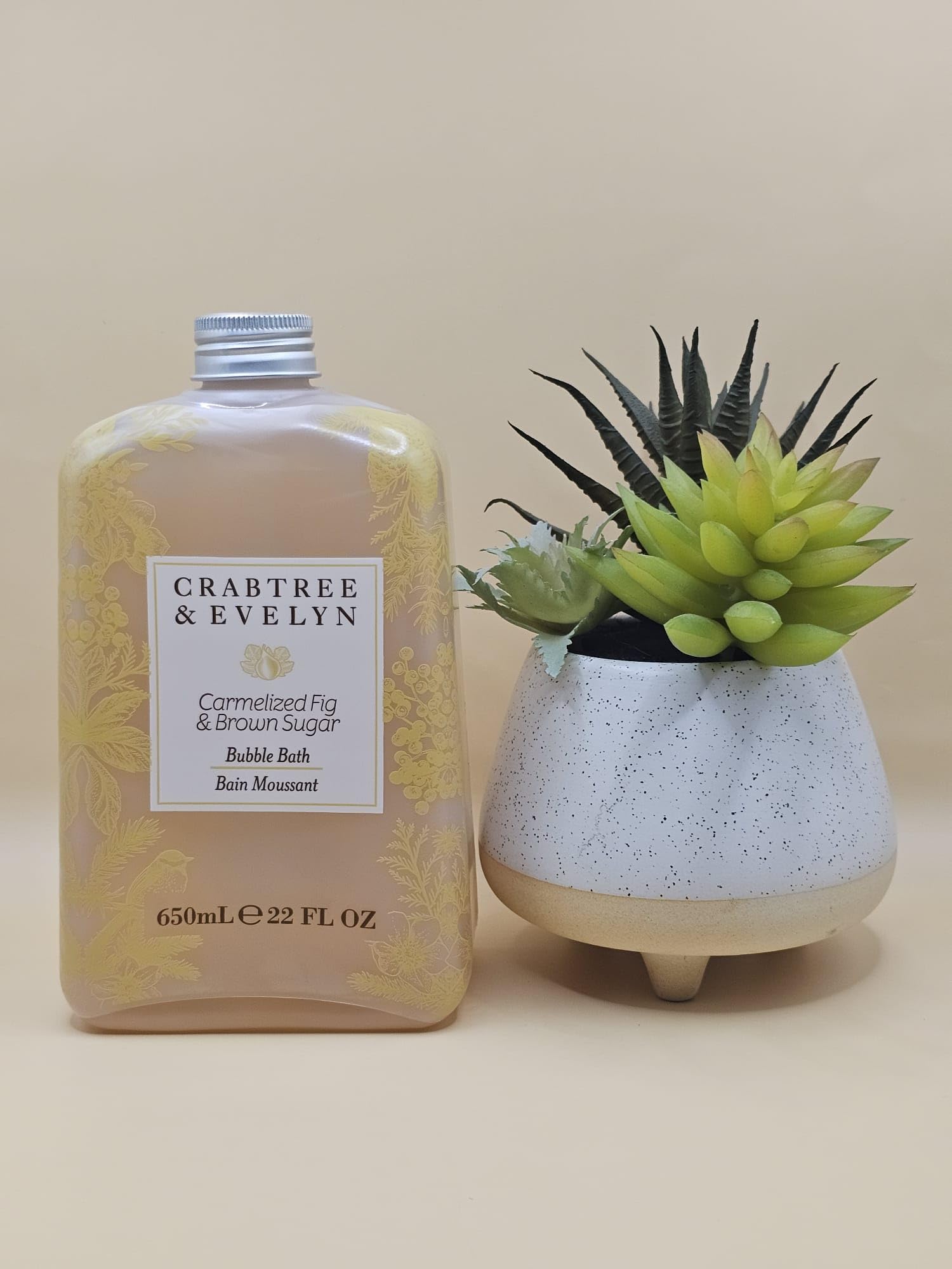 Crabtree & Evelyn Caramelized Fig & Brown Sugar Bubble Bath - 22 Fl Oz Luxurious Bath Soak for Relaxation & Self-Care