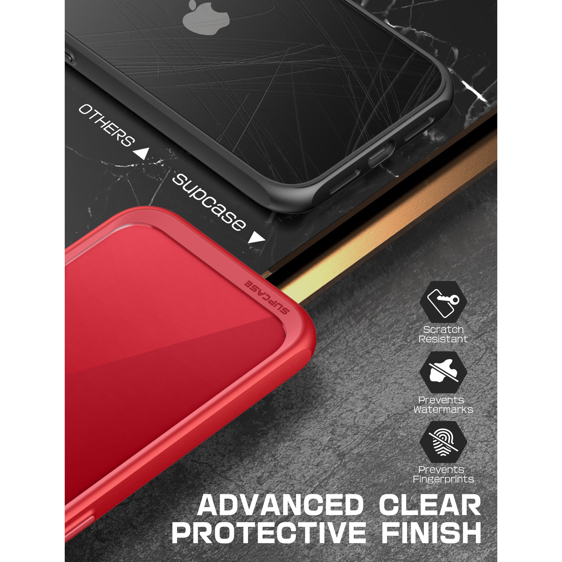 iPhone 14 Case 6.1 Inch - Unicorn Beetle Style Slim Clear Protective Cover with Shock Absorption in Red | Perfect for Everyday Use, Travel & Outdoor Activities