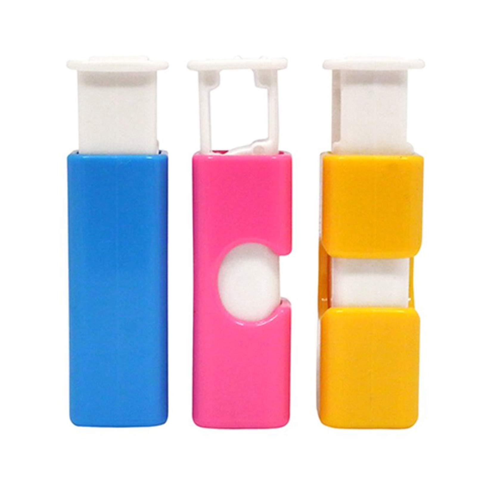 JOLIXIEYE 3-Pack Elastic Button Food Bag Clips - Reusable Bread Bag Sealer, Snack & Fresh Food Storage Clips for Kitchen, Pantry, Picnics & Lunch Box Organization