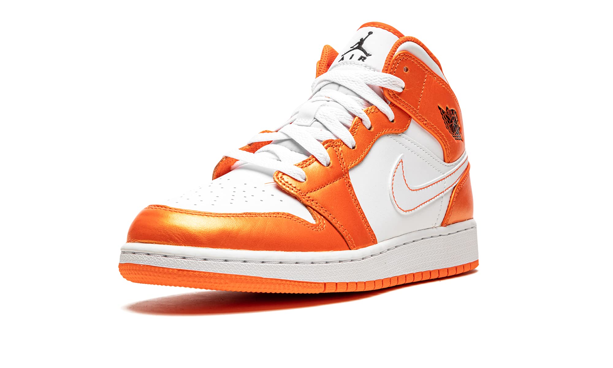 Nike Youth Air Jordan 1 Mid SE GS Electro Orange Basketball Shoes - Kids' Sneakers for Sports & Casual Wear - Perfect for School, Gym, and Street Style