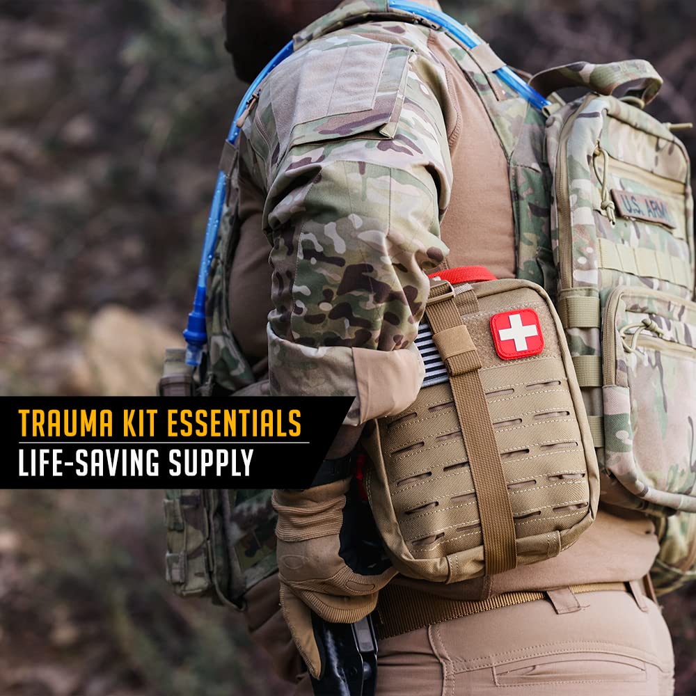 EVERLIT 6 Inch Emergency Trauma Bandage - Israeli Battle Dressing for Bleeding Control | Sterile Compression Wound Dressing with Vacuum-Sealed Packaging | First Aid Kit Essential for Gunshot Wounds, Outdoor Adventures & Emergency Preparedness