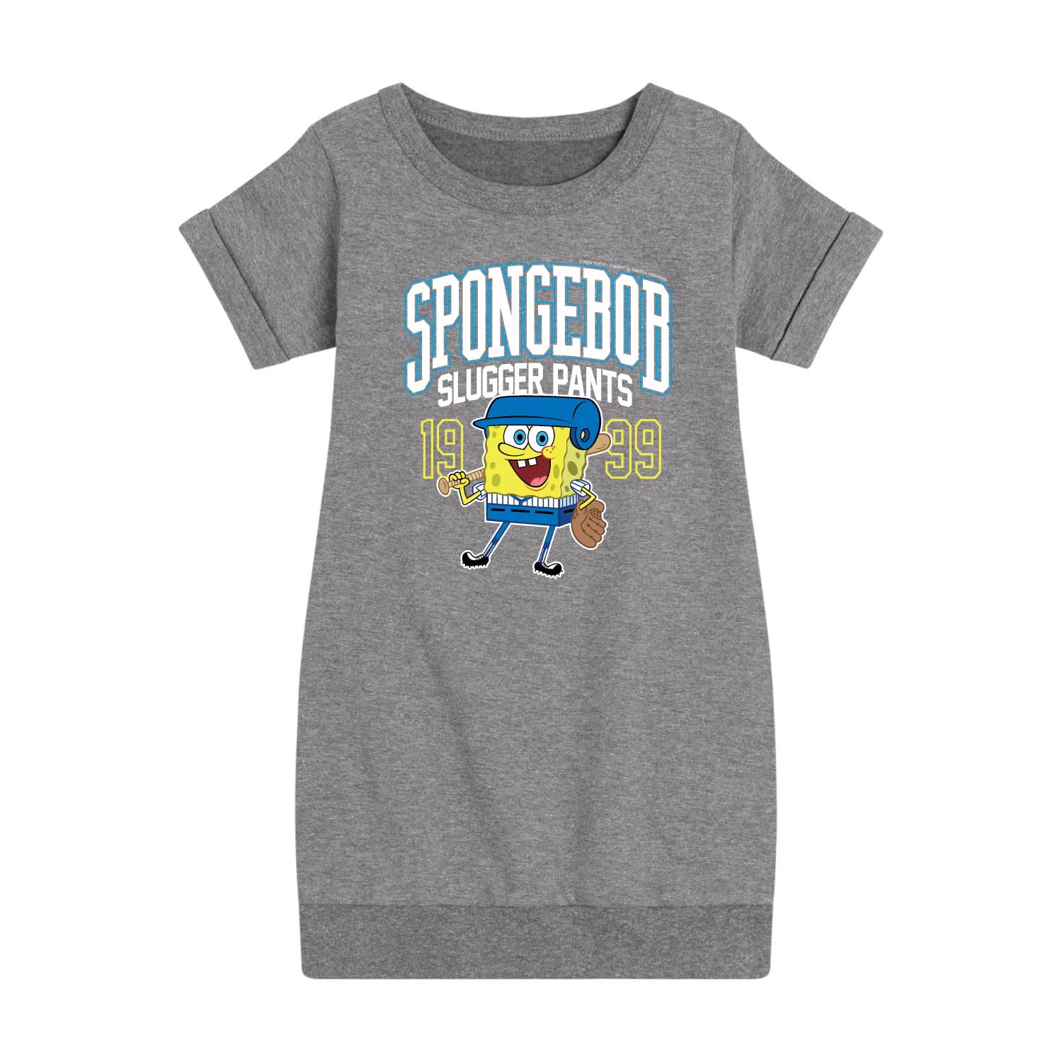 Spongebob Squarepants Fleece Dress for Toddler & Youth Girls | Soft & Comfortable Hybrid Apparel | Perfect for Playdates, Birthday Parties & Cartoon-Themed Outfits