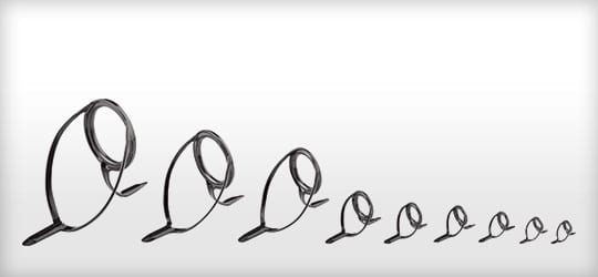 Alps Medium MXN Stainless Steel Fishing Rod Guides - High Quality Saltwater & Freshwater Fishing Equipment for Surf, Pier, and Boat Angling