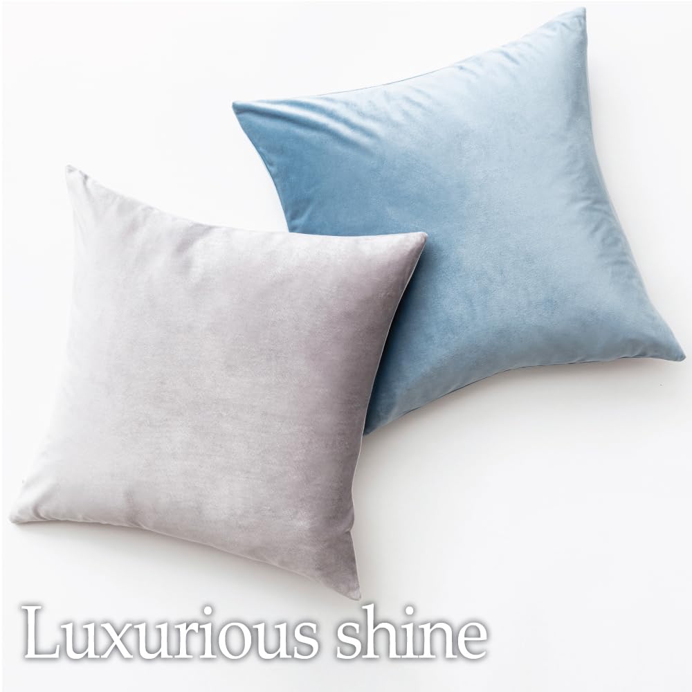 Premium Velvet Throw Pillow Covers Set of 2 - 16x16 Inch Soft Square Decorative Pillow Cases for Sofa, Couch & Bed - Machine Washable Luxury Home Decor in Taupe - Perfect for Living Room, Bedroom & Cozy Home Styling