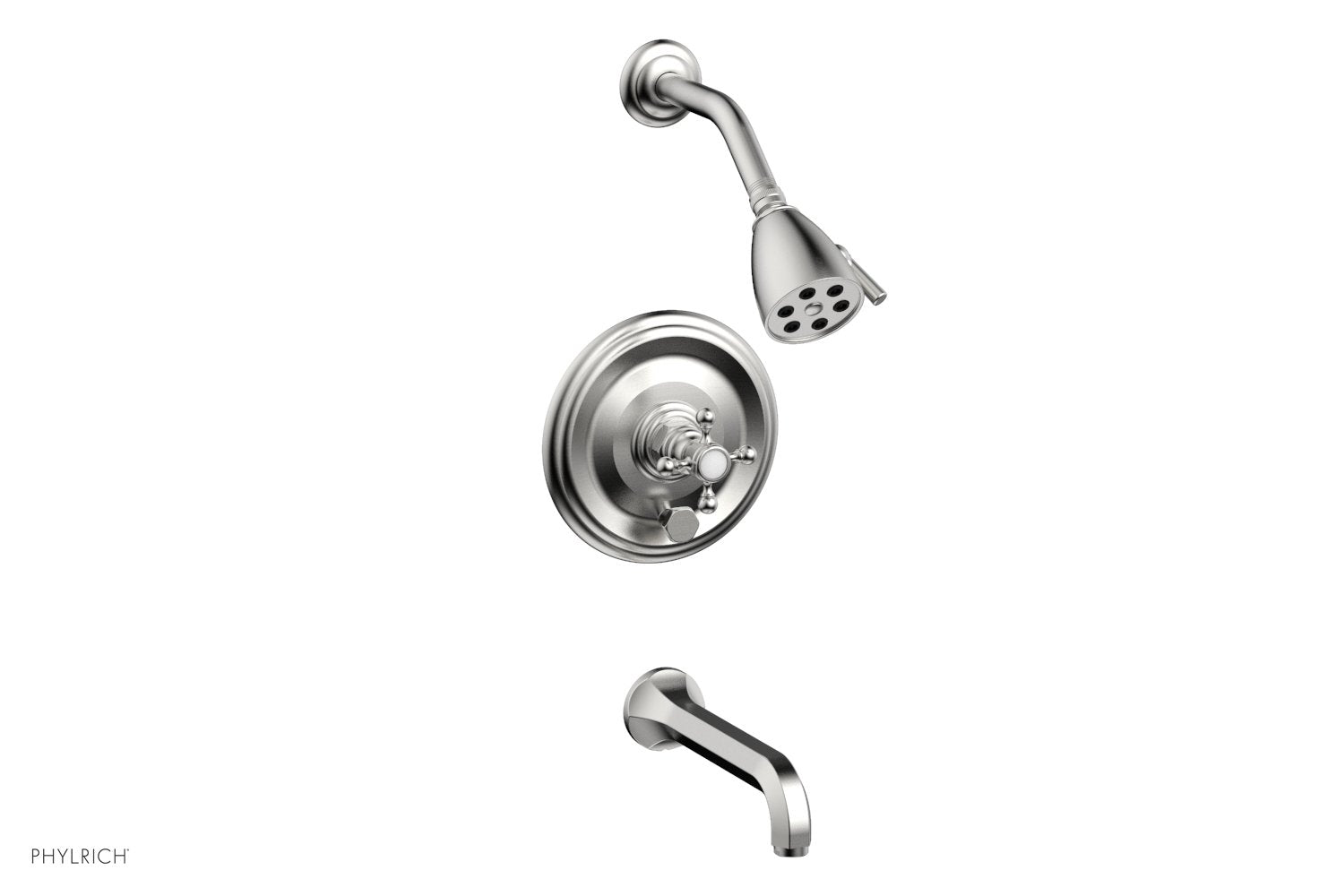 HEX TRADITIONAL Pressure Balance Tub and Shower Set 500 26 - Chrome Finish Bathroom Faucet for Modern Homes | Perfect for Master Bathrooms & Guest Suites