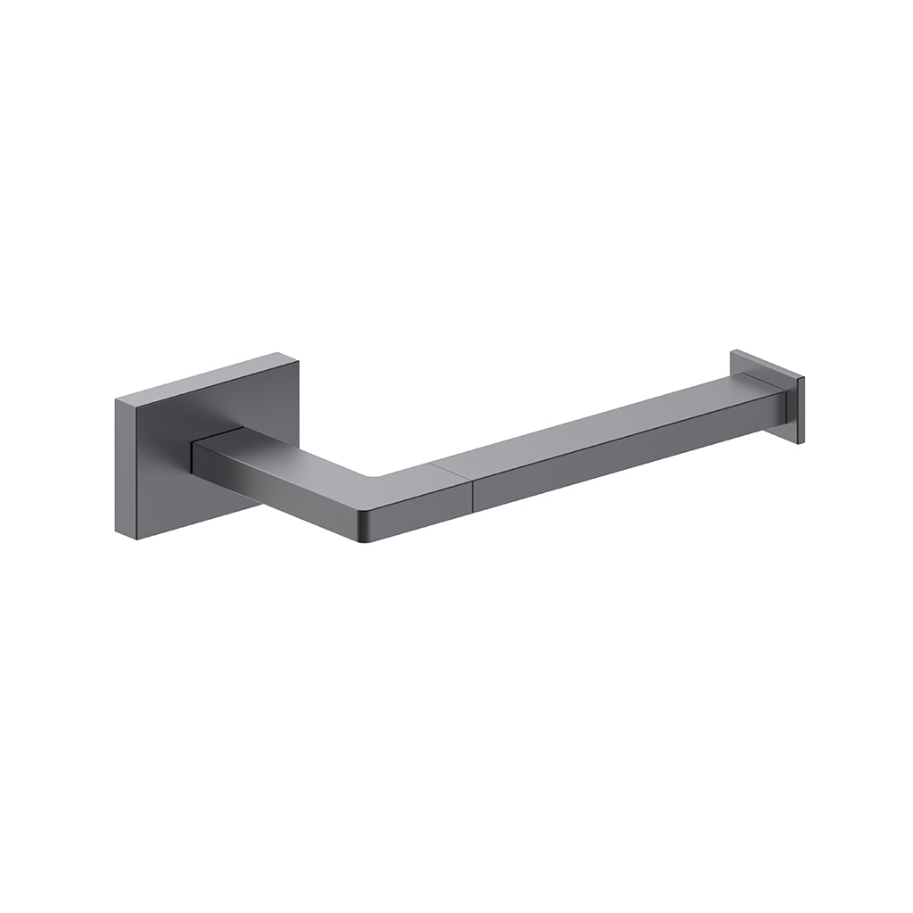 Houston Wall Mount Toilet Paper Holder - 7 Inch Zinc Alloy with Matte Black Finish for Bathroom & Restroom Decor