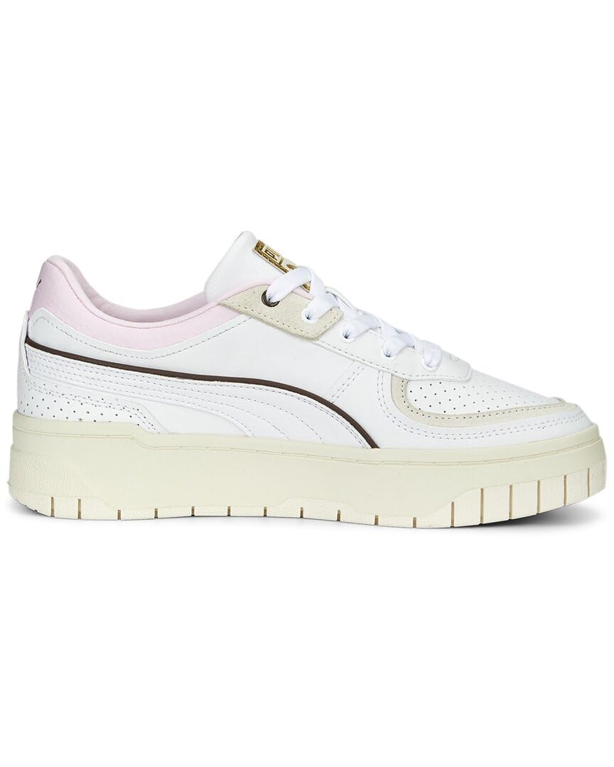 PUMA Cali Dream Preppy Leather Sneakers for Women - White Fashion Sneakers | Comfortable Casual Shoes for Walking, Work & Everyday Wear