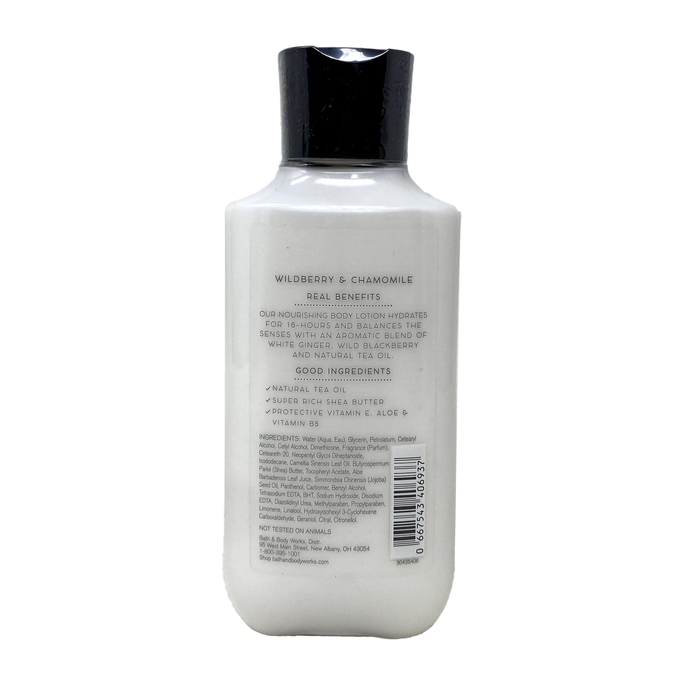Bath & Body Works Wildberry & Chamomile 2-Pack Moisturizing Body Lotion Set with Natural Oats Bar Soap - Full Size Hydrating Skincare Bundle for Dry Skin | Perfect for Daily Use, Gift Sets & Self-Care Routine