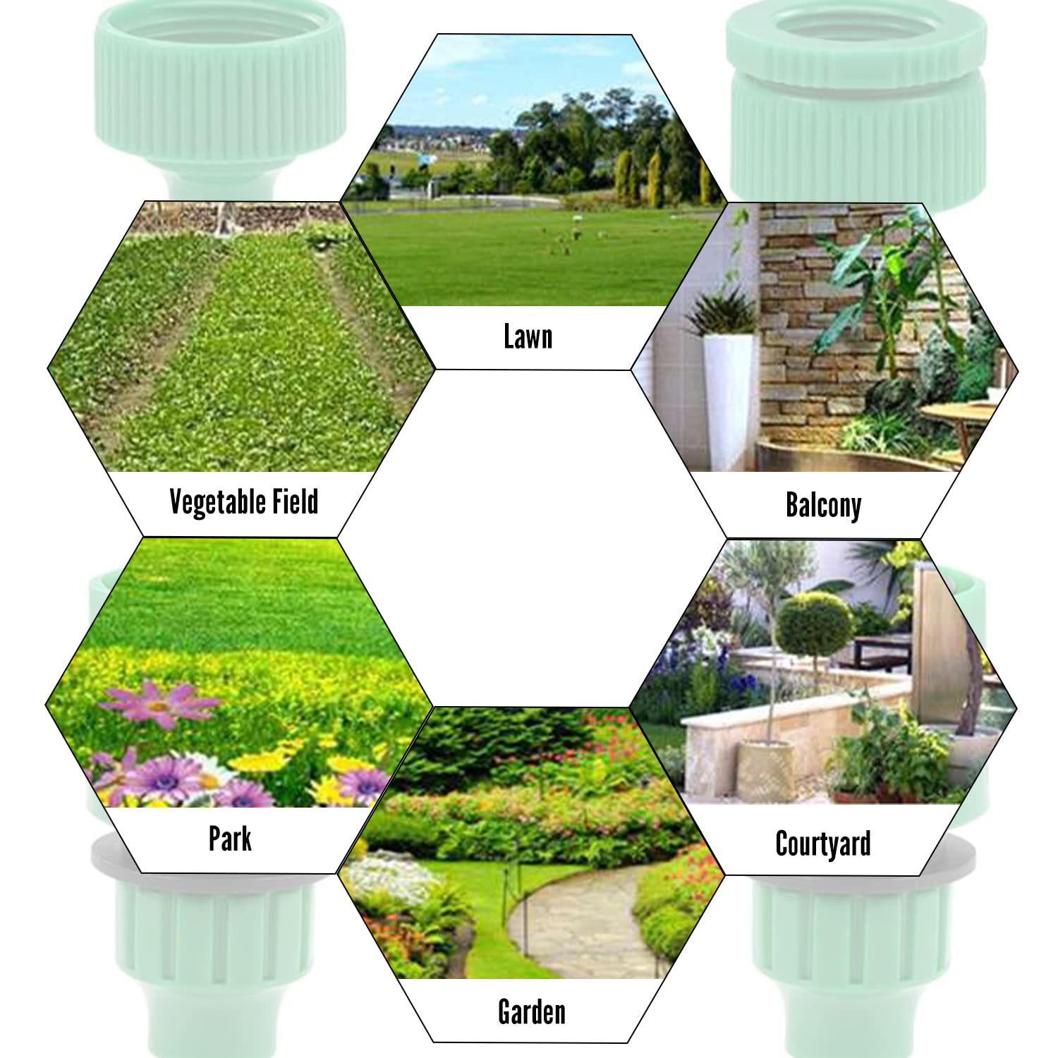 MroMax 3Pcs Quick Hose Connector 4/7mm - Garden Irrigation Adapter for Faucet & Tap