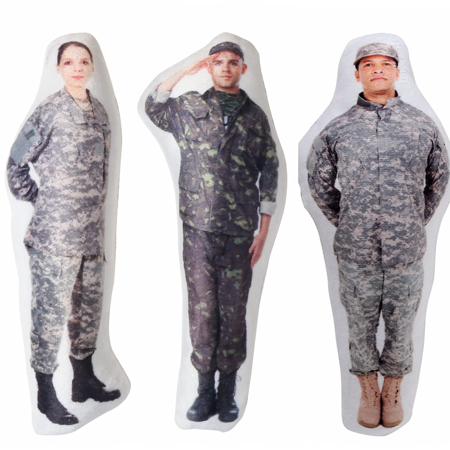 Custom Military Deployment Pillow - Personalized Daddy Doll, Mommy Doll, Hero Stuffed Doll for Army Navy Service Members - 14 Inch Photo Pillow Gift (Multicolor) - Perfect for Home Comfort, Deployment Gifts & Military Family Support