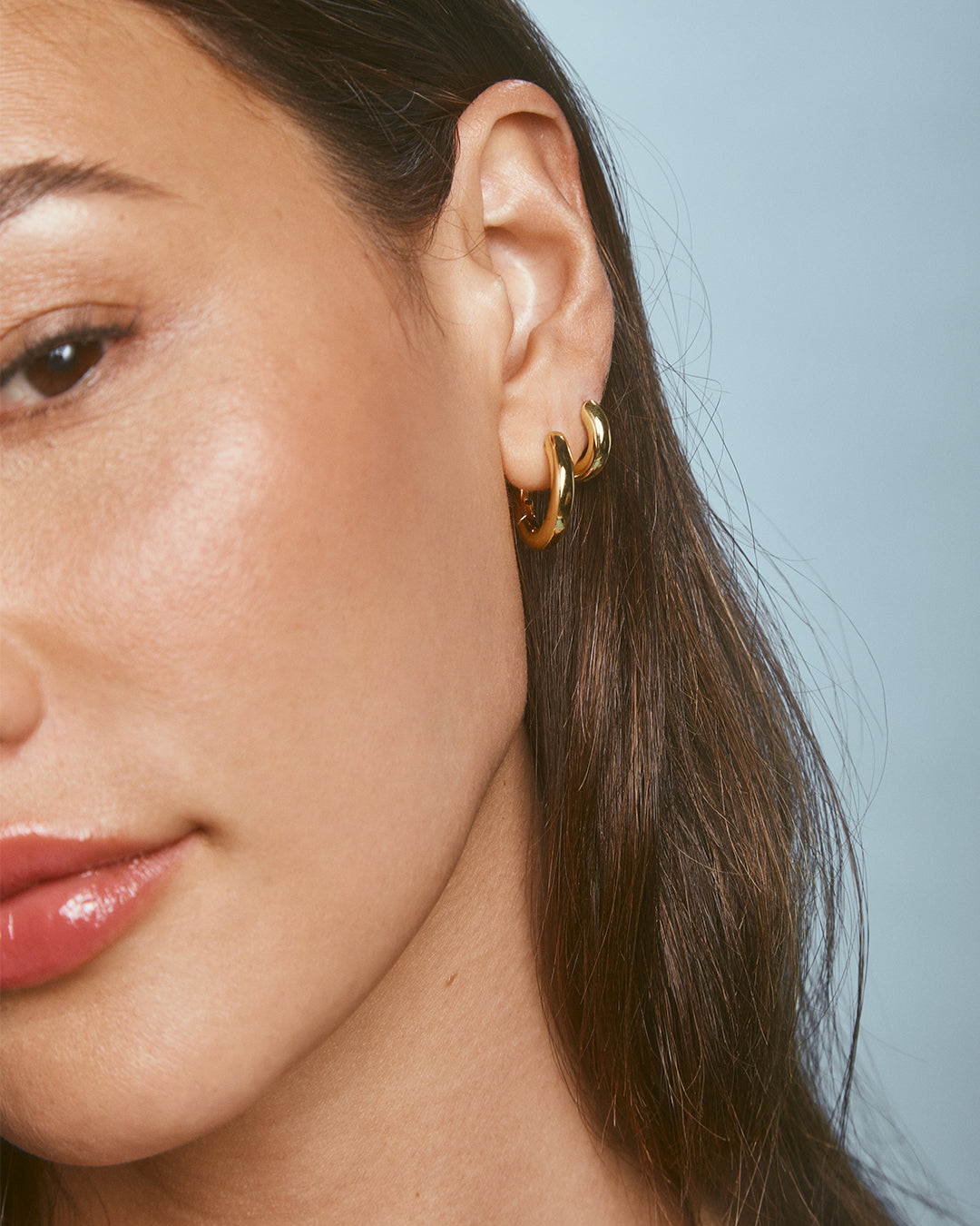 Luxury Gold Huggie Hoop Earrings for Women - 14K Gold Plated Small Hoops - Minimalist Everyday Earrings for Work, Party & Gifting