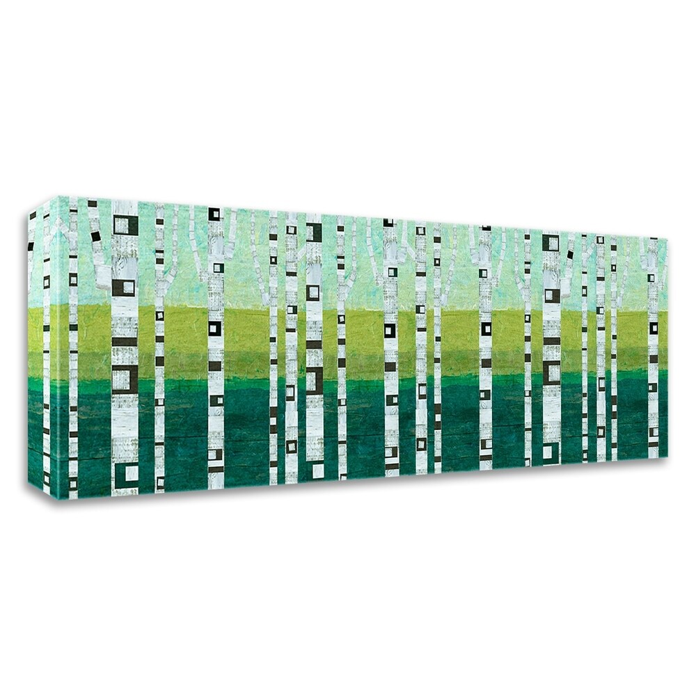 Birches at the Beach by Michelle Calkins - Stretched Canvas Wall Art Print Ready to Hang - Coastal Landscape Painting for Living Room, Bedroom & Office Decor