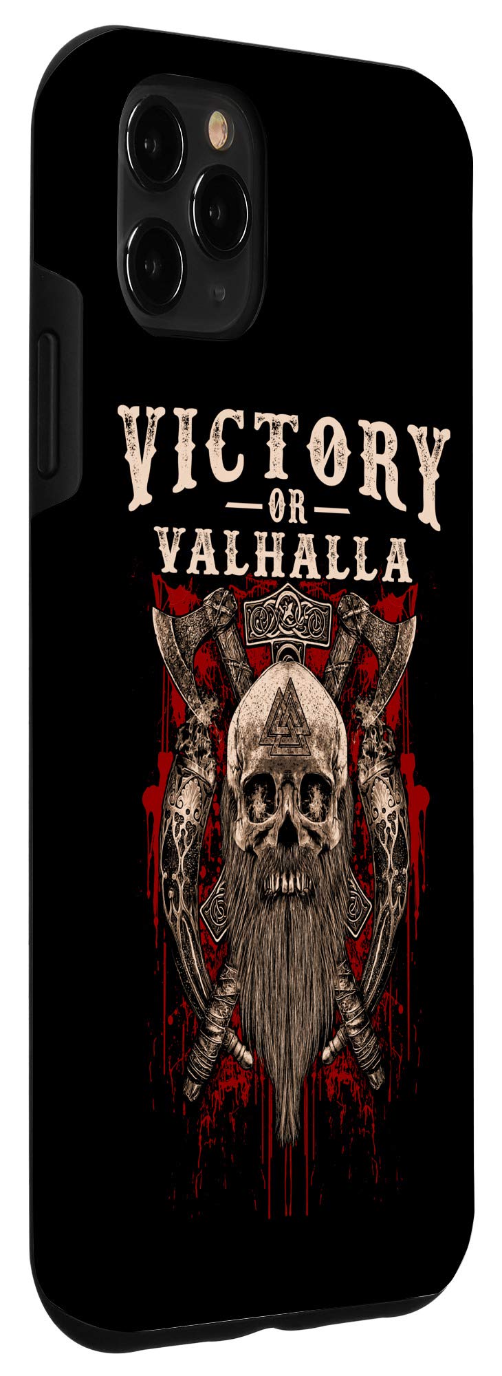 iPhone 11 Pro Max Case - Norse Viking Design with Skull & Beard | Odin & Valhalla Theme | Durable Protective Cover for Men - Perfect for Viking Fans, History Enthusiasts & Norse Mythology Lovers