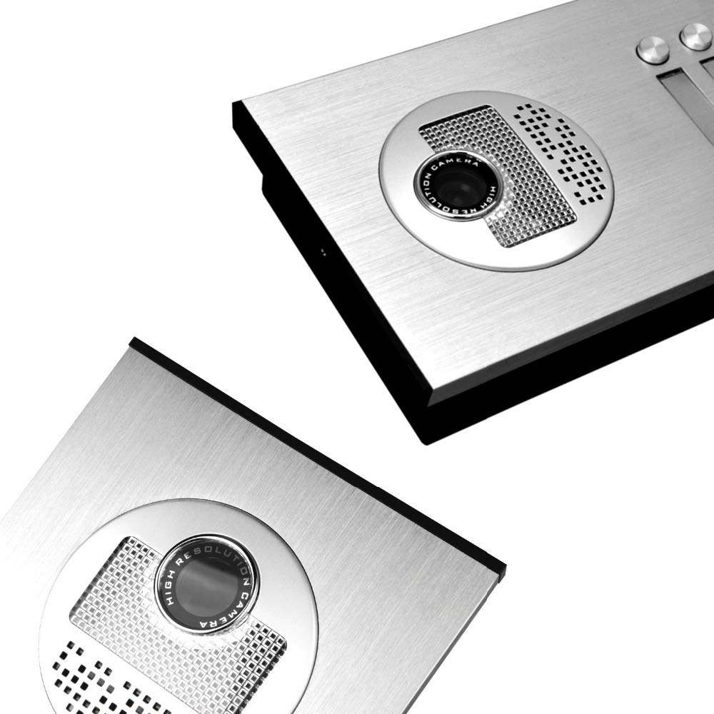 12-Key Wired Video Intercom Doorbell with IR Night Vision & Key Fob Unlock - Apartment Security System for Multi-Unit Buildings, Offices & Gated Communities