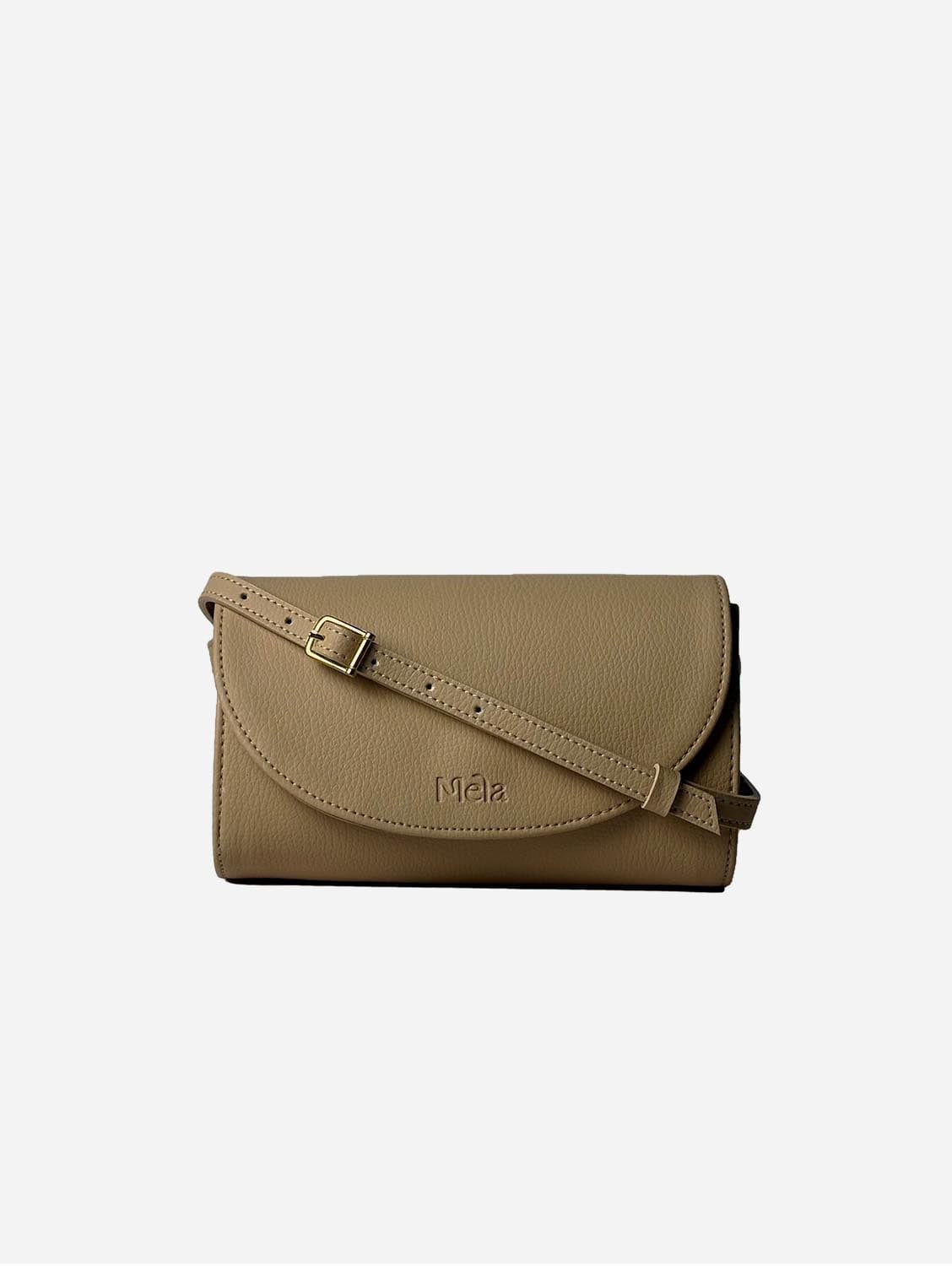 Vegan Leather Crossbody Bag for Women | Marlee Apple Beige Faux Leather Purse | Perfect for Everyday Use, Work, and Travel