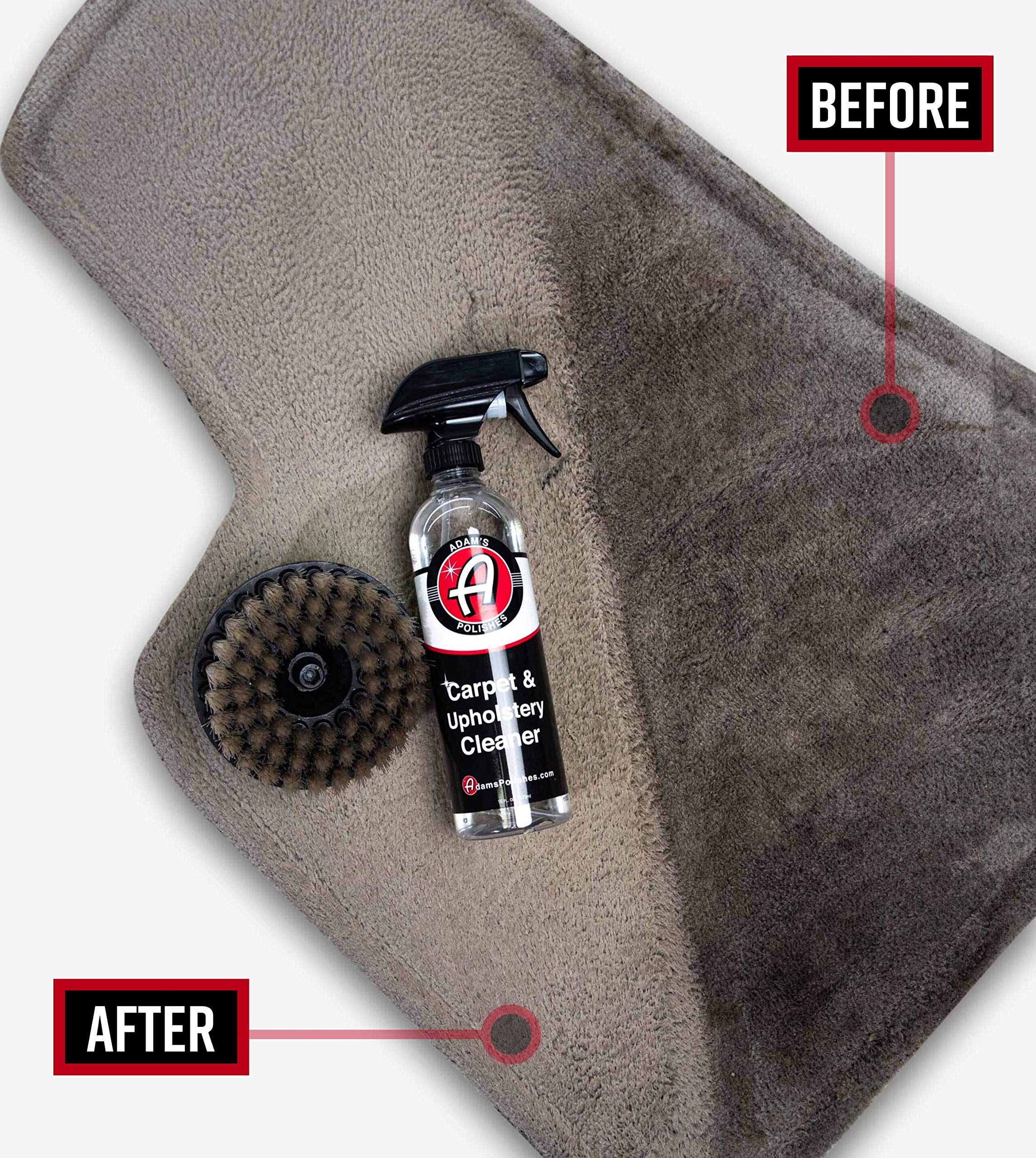 Adam's Polishes Carpet Drill Brush - Heavy Duty Cleaning Tool Attachment for Scrubbing Carpets, Upholstery, Leather Seats, Floor Mats & Auto Interiors | Perfect for Cars, Boats, RVs & Home Furniture Cleaning