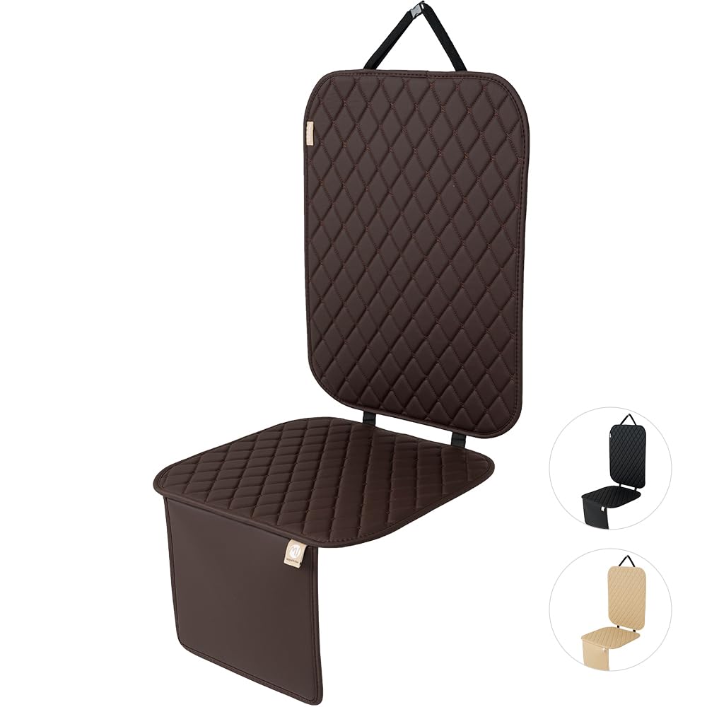 Waterproof Non-Slip Car Seat Protector Mat for Child Safety - MomnLittle Premium Car Seat Cover (Brown) | Perfect for Infants, Toddlers & Travel Protection
