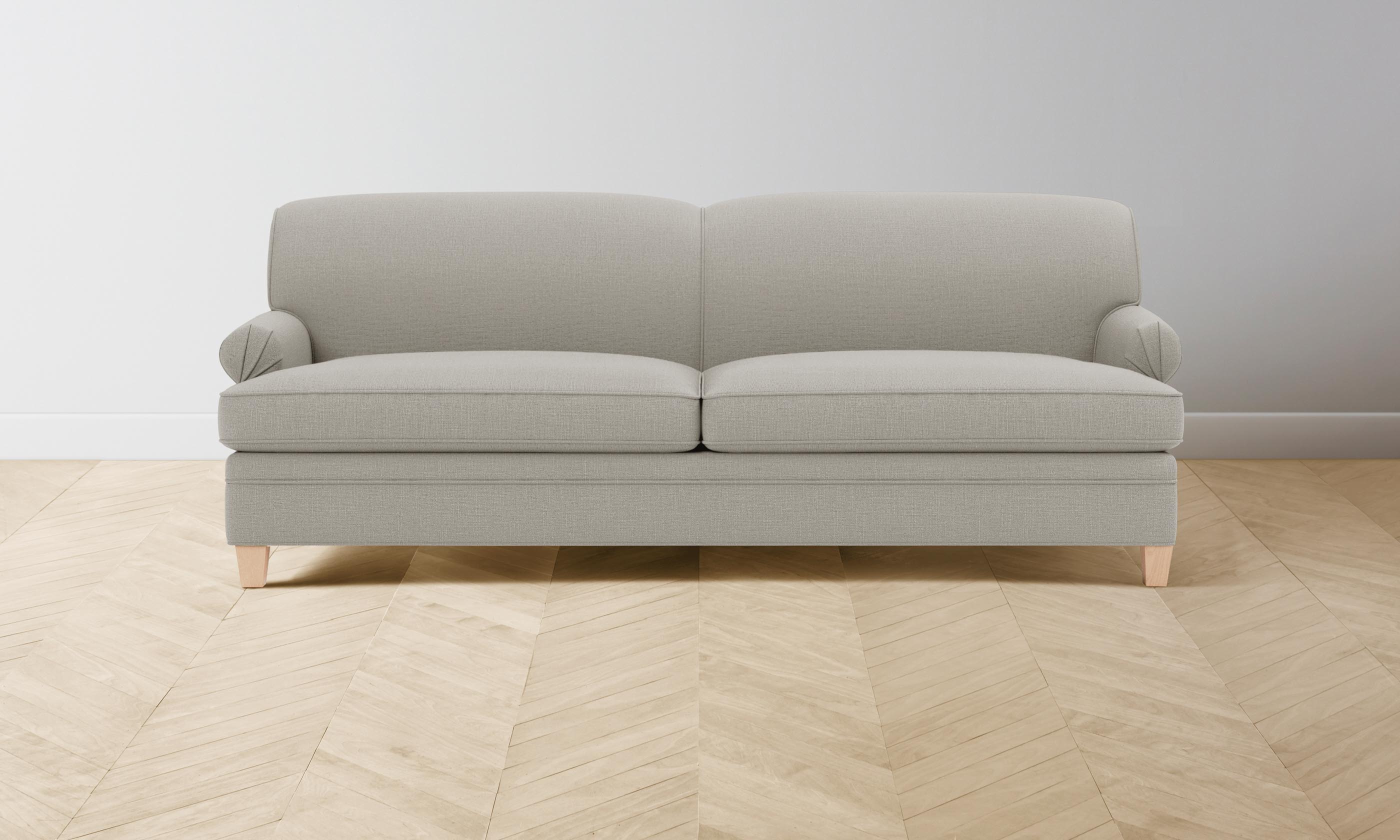 Carmine Sofa - Performance Linen Weave Beige Couch for Living Room, Lounge & Modern Home Decor | Durable & Stylish Upholstered Furniture