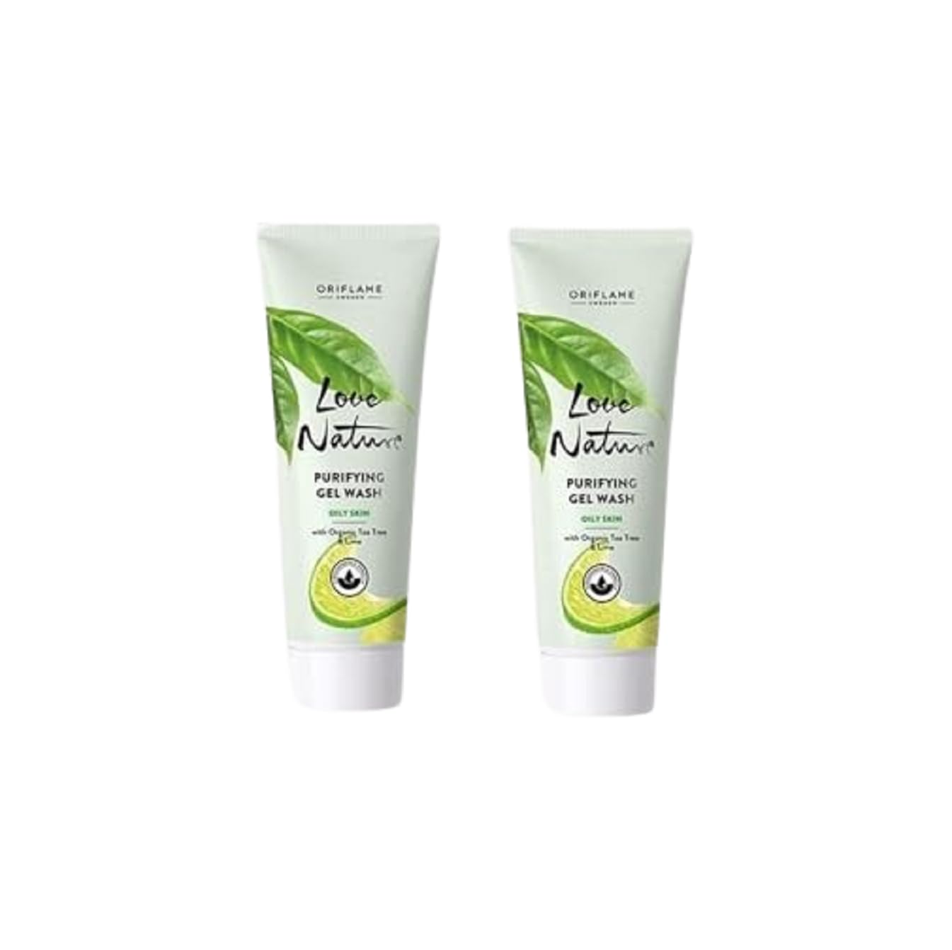 Organic Tea Tree & Lime Purifying Gel Wash - Gentle Cleansing for Acne-Prone Skin - Pack of 2 - Perfect for Daily Face & Body Wash Routine