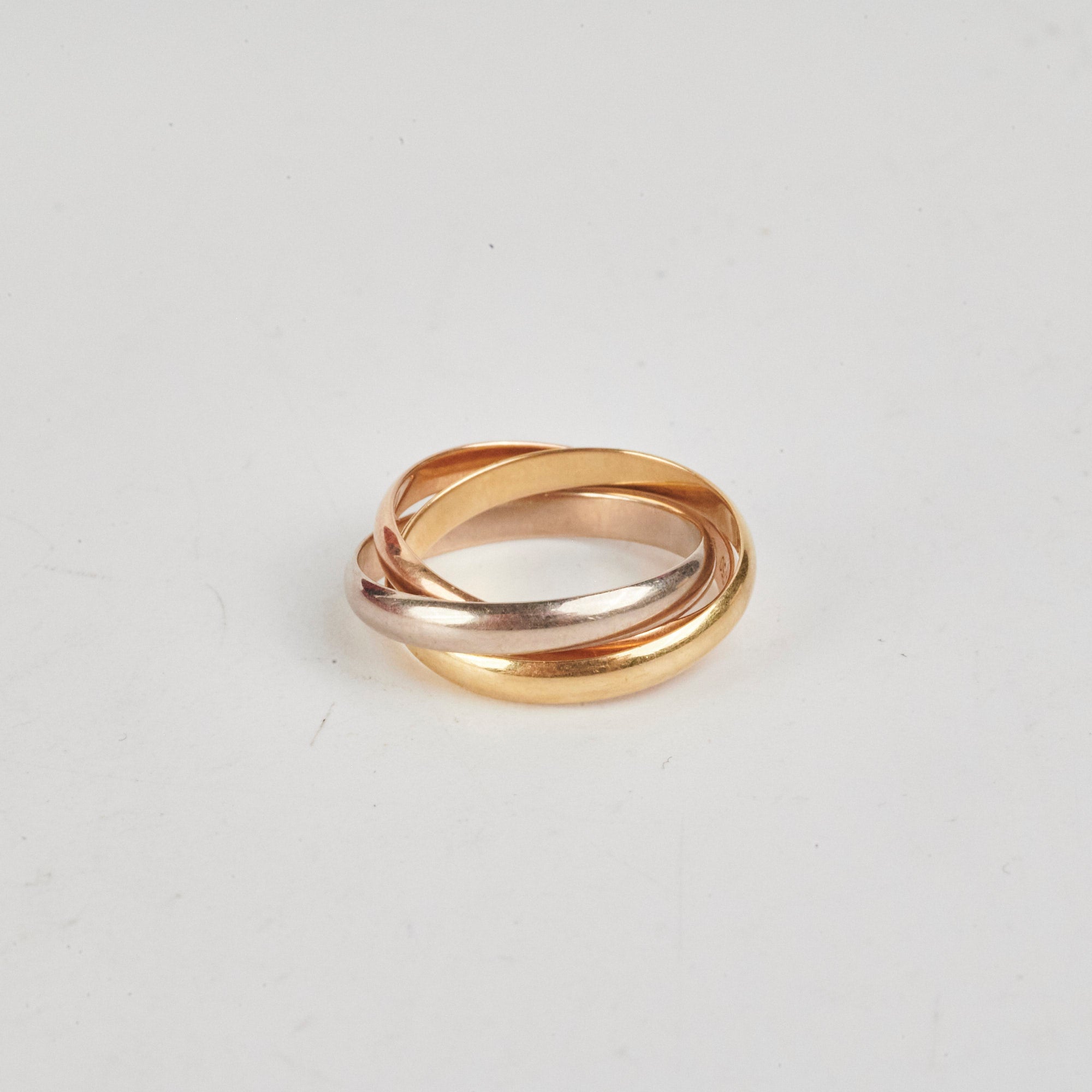 Cartier Trinity Ring 18K Gold Tri-Color Band Size 53 - Perfect for Engagements, Anniversaries & Luxury Gifts