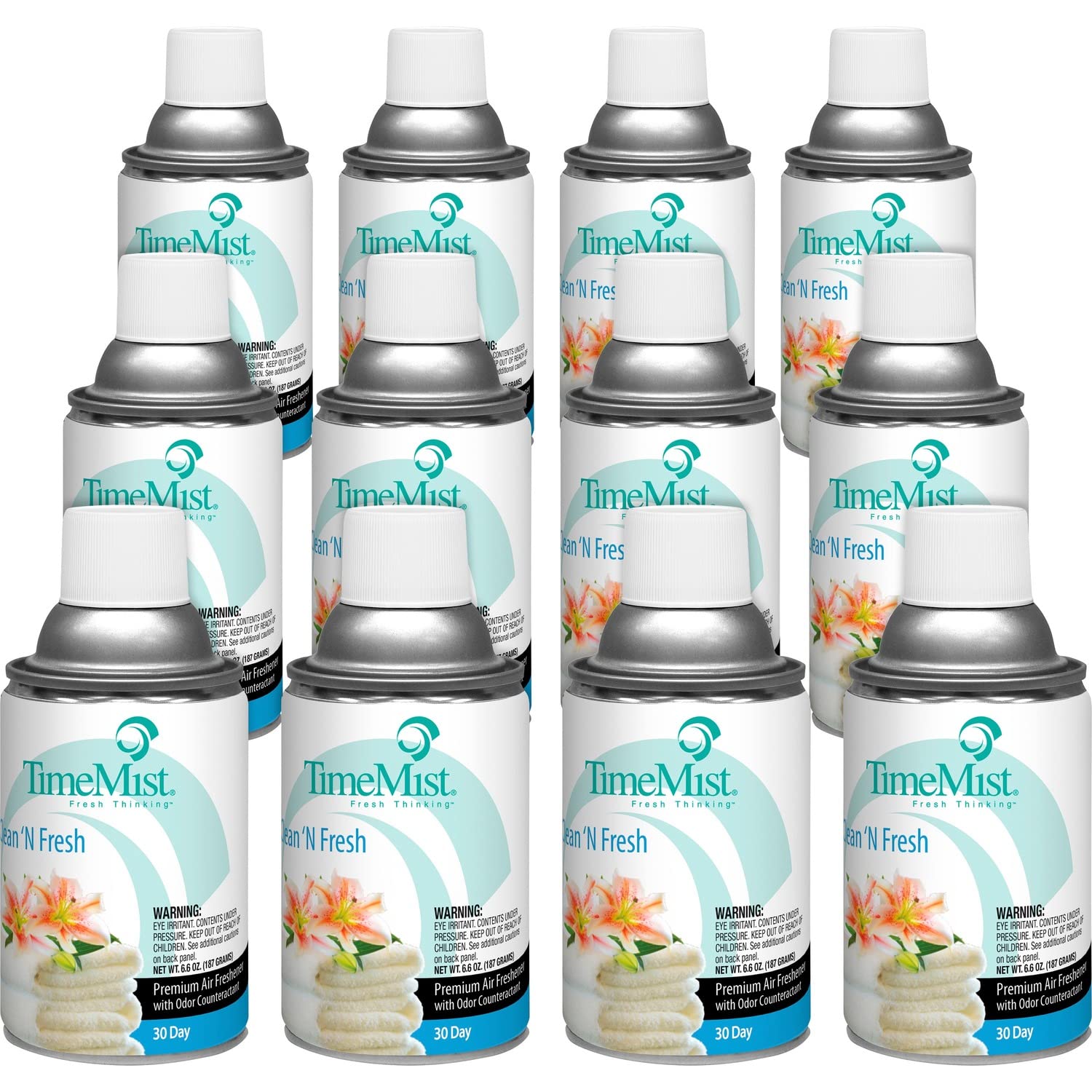 Amrep 1042771CT Aerosol Air Freshener - Clean & Fresh Scent, 6.6 oz (Pack of 12) - Metered Dispenser for Home, Office & Car - Eliminates Odors & Refreshes Air Instantly