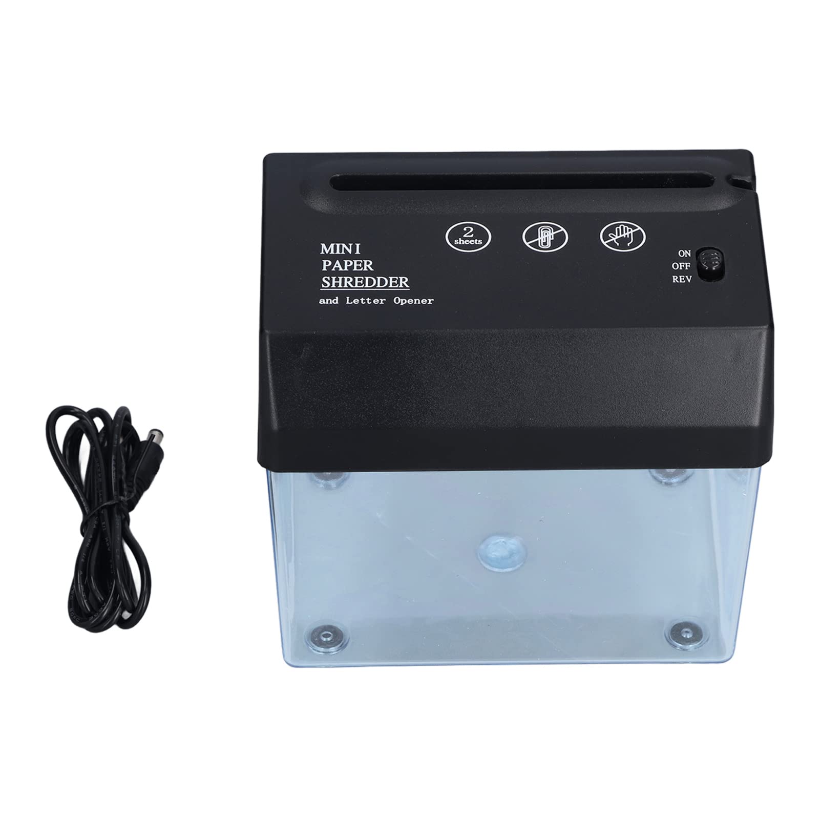 USB Powered Mini Electric Paper Shredder - A6 Strip Cut for Home & Office Use | Portable Document Destroyer for Bills, Receipts & Confidential Papers