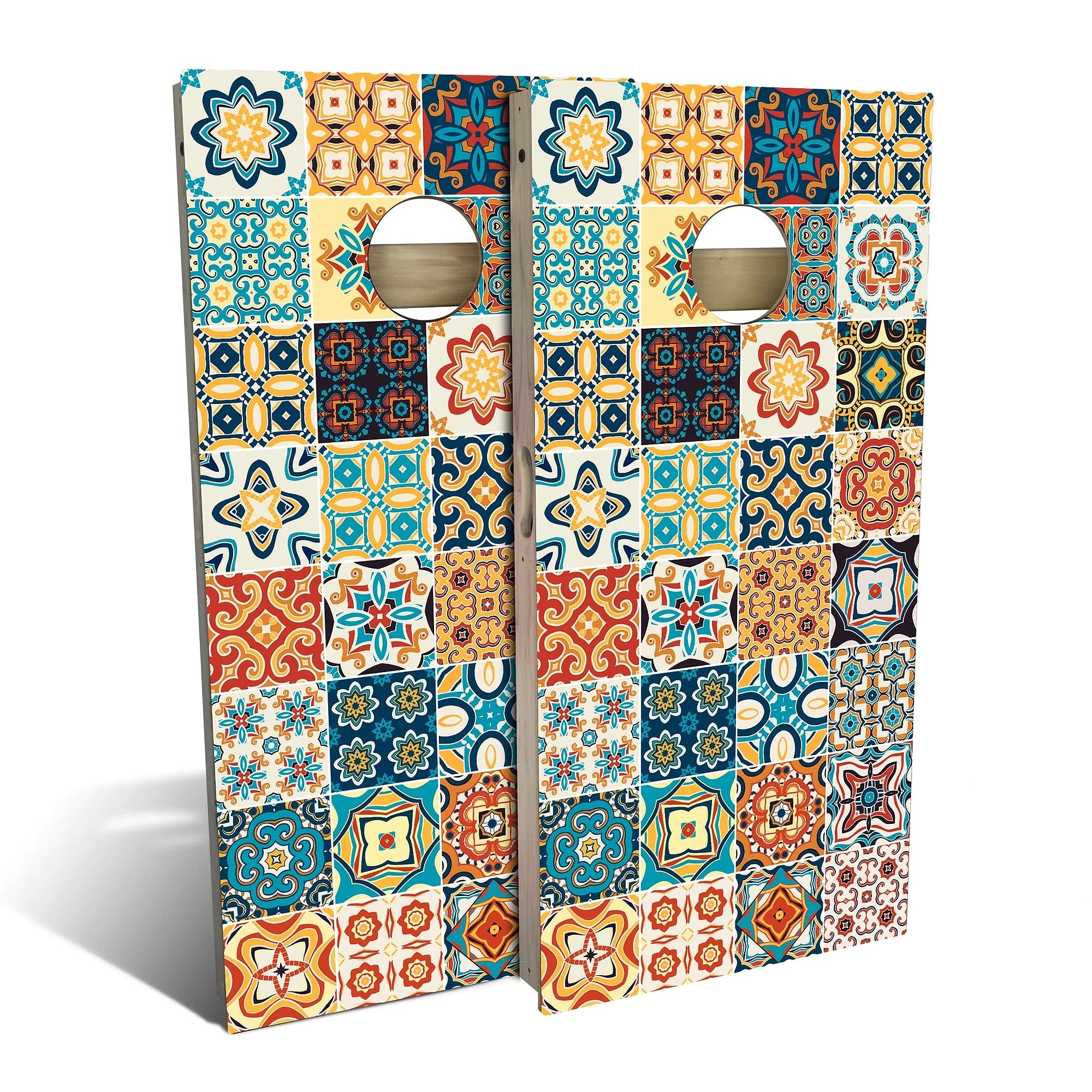 Premium Wooden Cornhole Game Set - 2 Boards & 8 Bean Bags - Customizable Size & Accessories - Perfect for Backyard Parties, Tailgating & Outdoor Family Fun