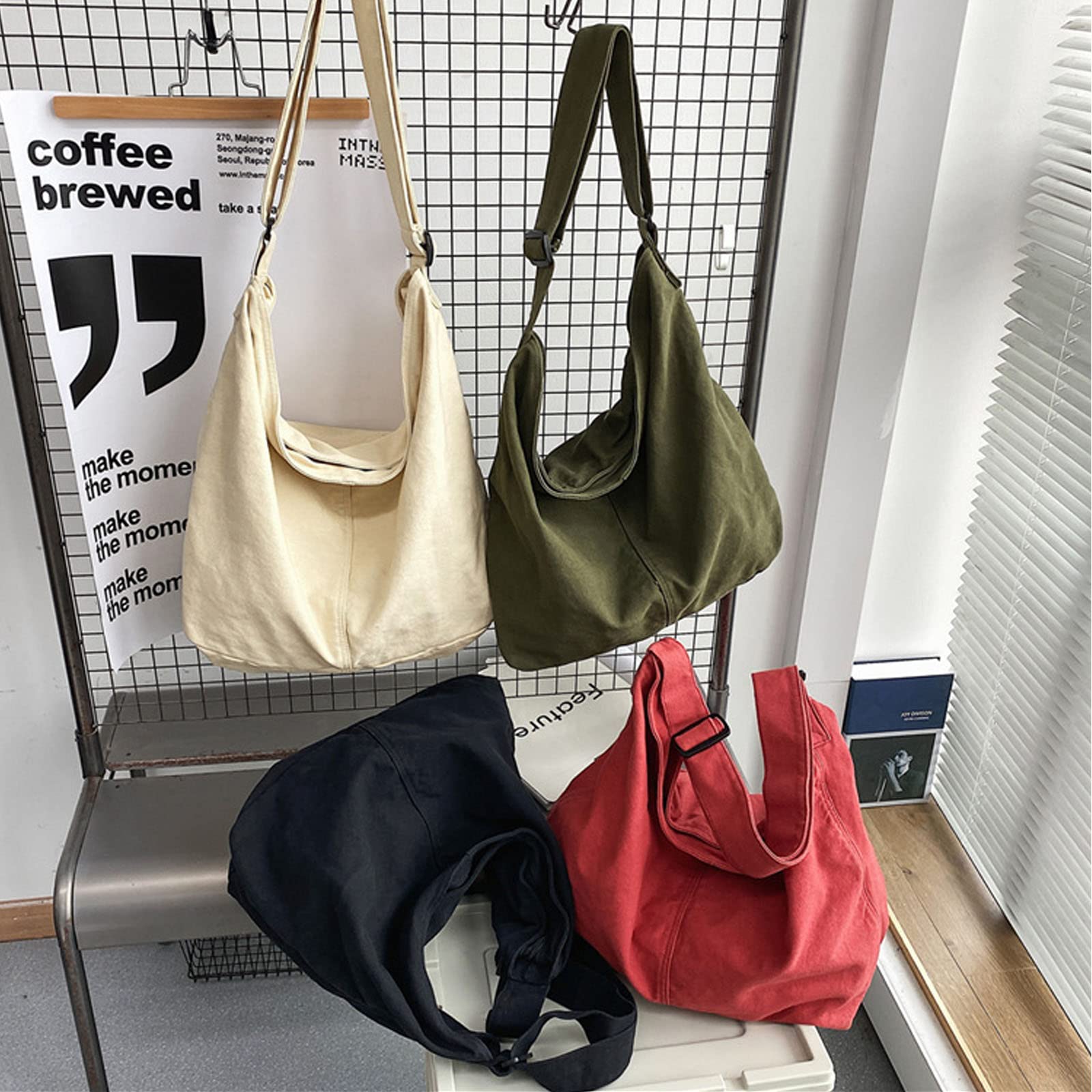 Stylish Canvas Tote Bag for Women & Men - Large Capacity Casual Shoulder Handbag - Perfect for Shopping, Beach, Work & Travel