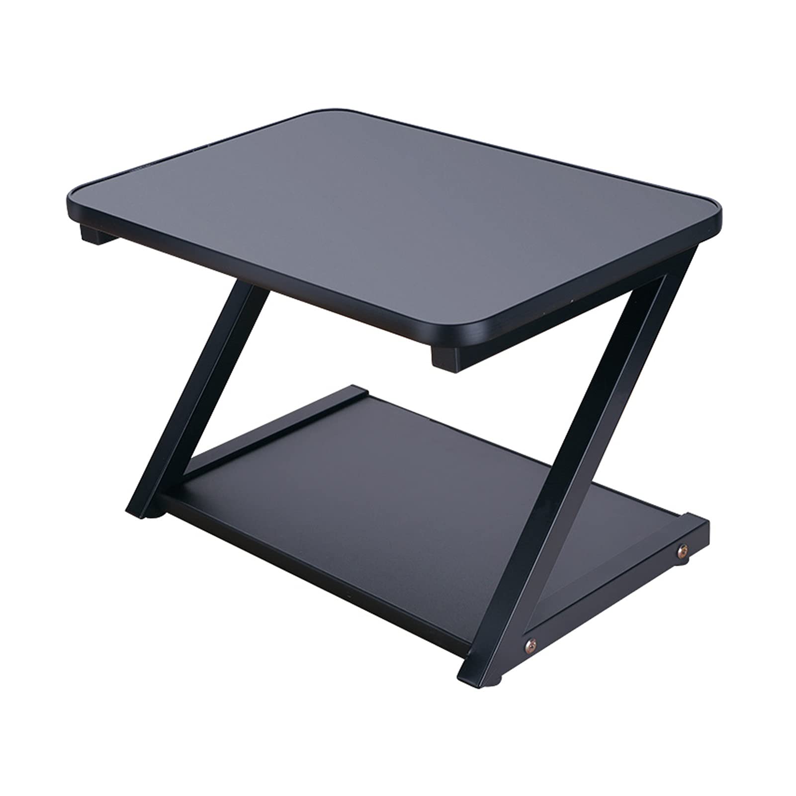 JKXWX Black Printer Stand - 2 Tier Desktop Organizer Shelf for Multifunction Printer, Copier & Scanner - Perfect for Home Office & Workspace Organization