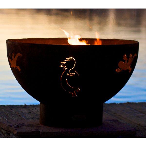 Kokopelli Outdoor Fire Pit - Portable Campfire Bowl for Backyard, Patio, Beach & Camping - Smokeless Steel Fire Pit with Spark Screen & Carry Bag