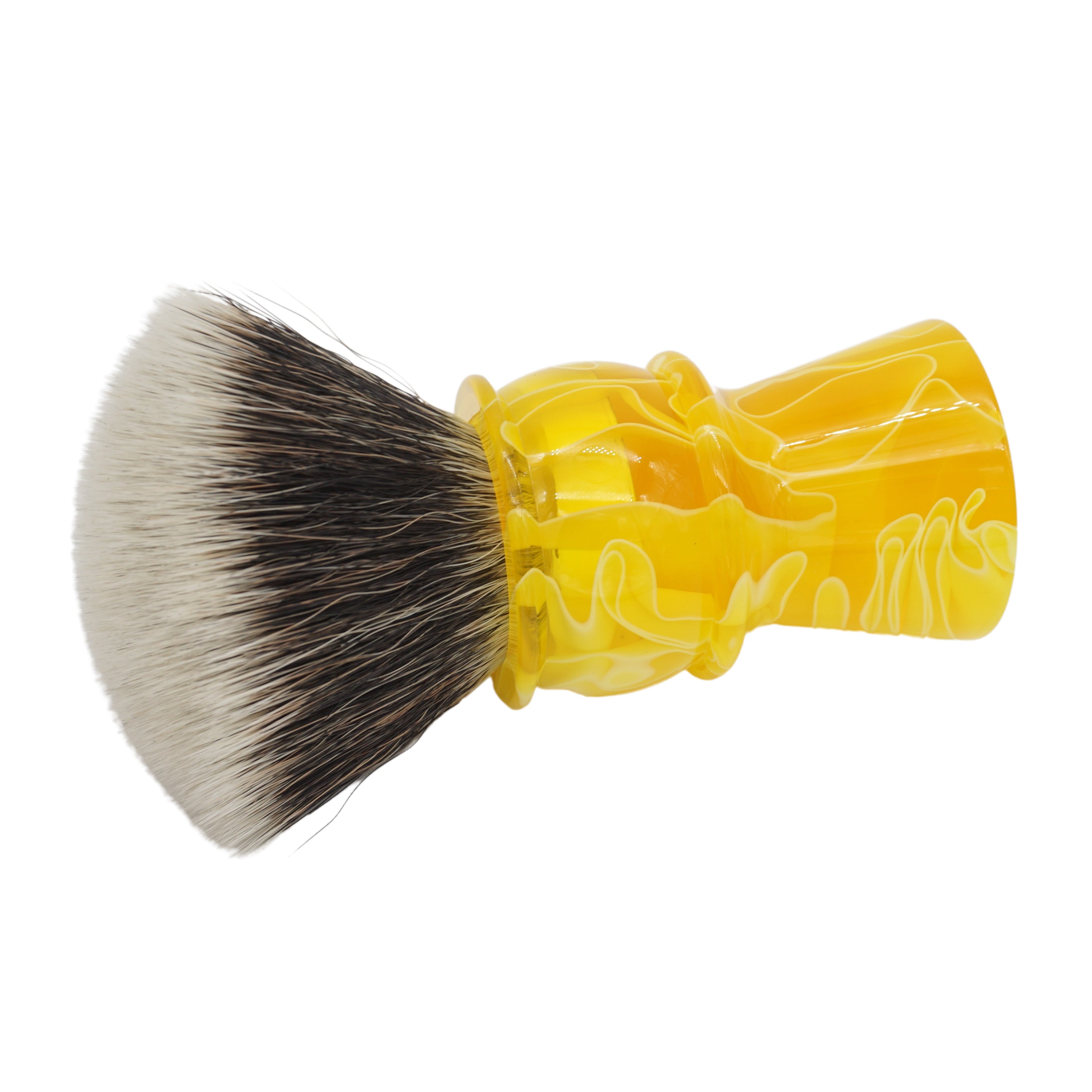 AP Shave Co. 28mm G5C Synthetic Shaving Brush - Premium Yellow Handle for Men's Wet Shaving | Perfect for Travel & Daily Grooming Routine