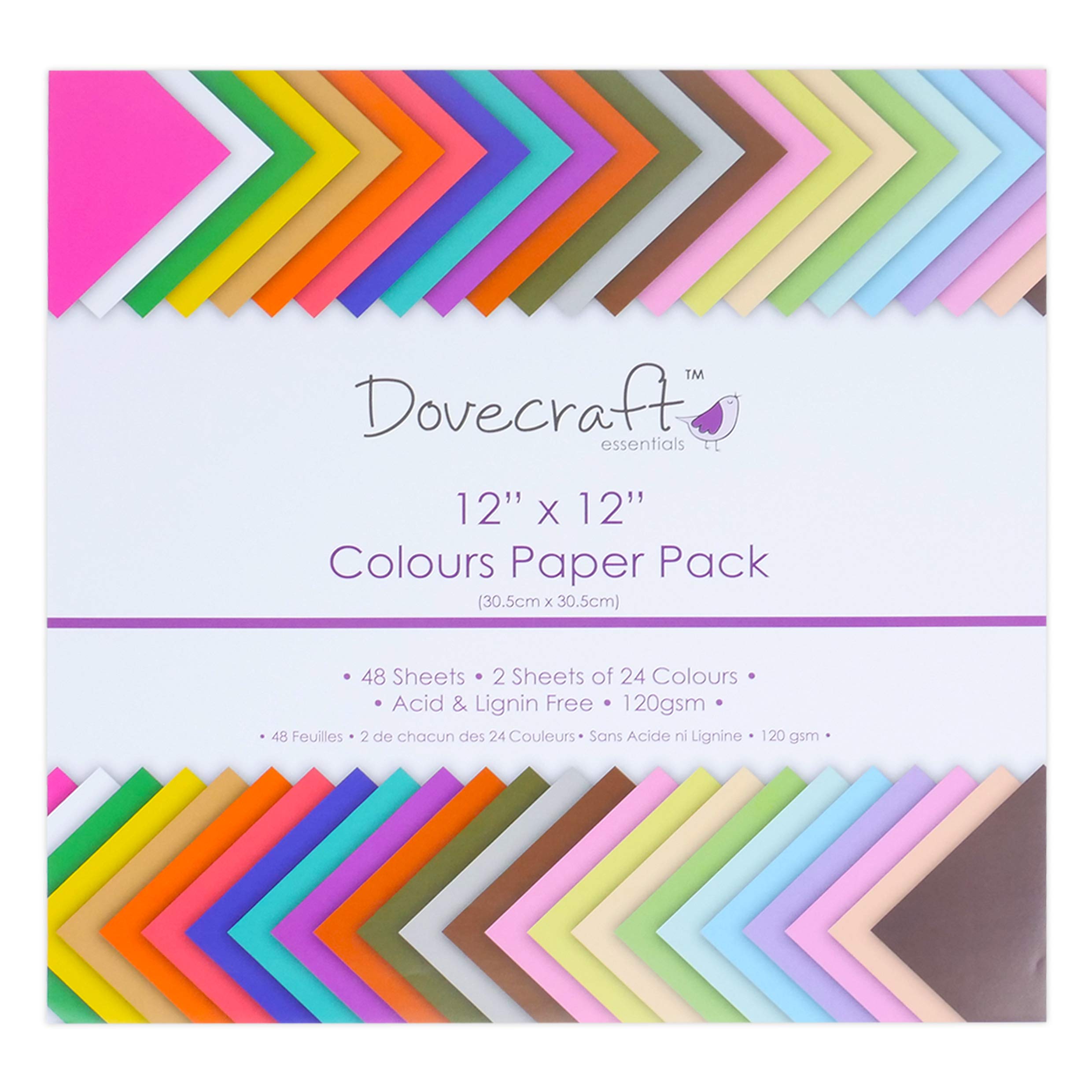 12x12 Inch Colored Paper Pad for Scrapbooking, Card Making & DIY Crafts - Vibrant Craft Paper for Art Projects, School Supplies & Creative Decor