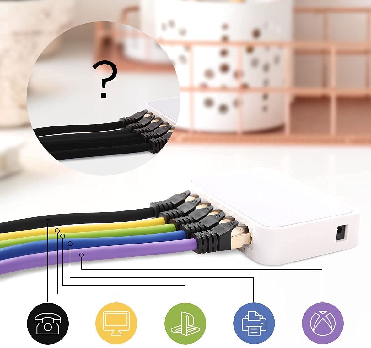 Duronic CAT8 Ethernet Cable 10M (33ft) - High Speed 40Gbps, 2000MHz Shielded Network Cable with Snagless RJ45 Connector - for Gaming, Streaming & Home Office - Black