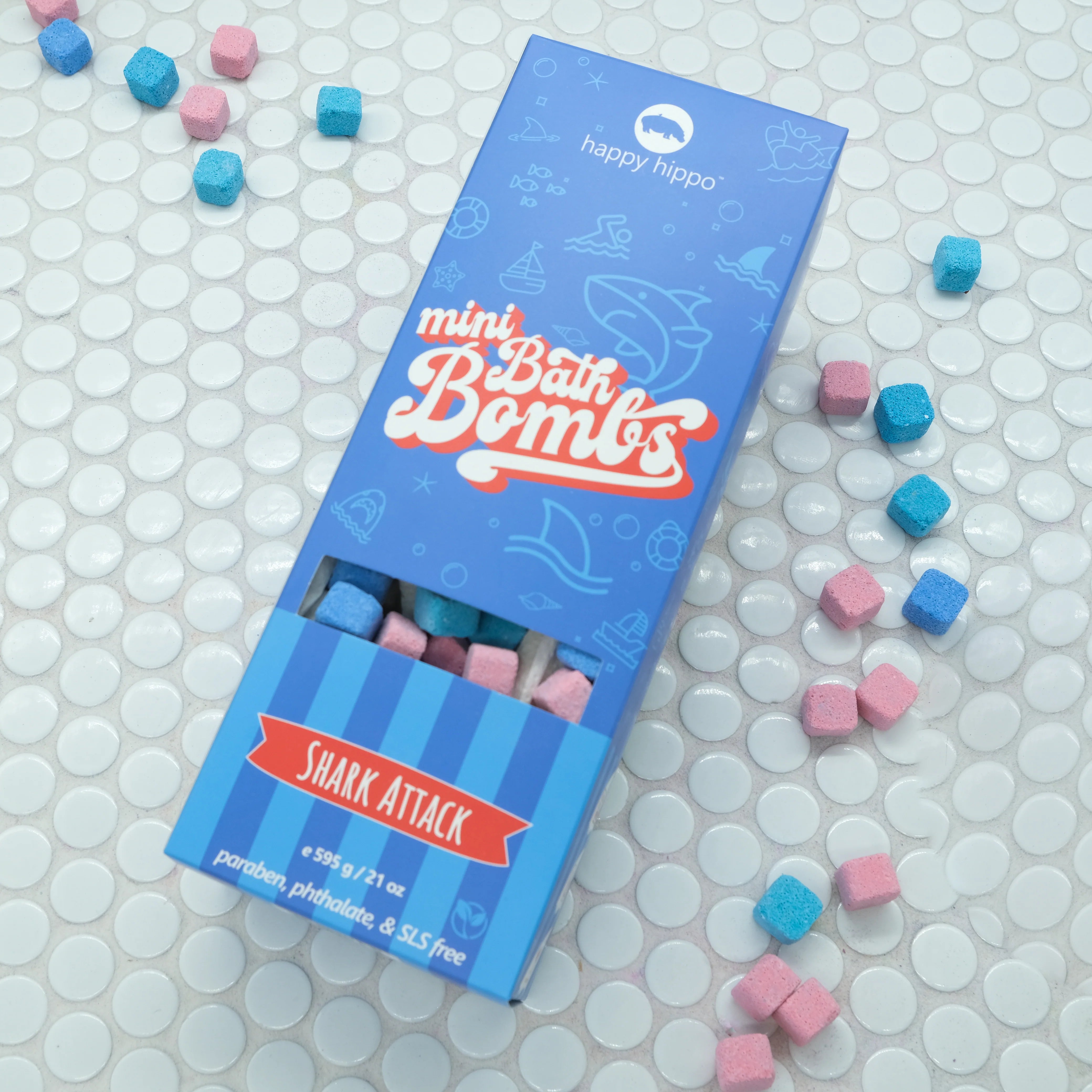 Happy Hippo Mini Bubble Bombs - Fun Bath Toys for Kids, Safe & Non-Toxic, Perfect for Bathtime Play & Sensory Development - Great Gift for Toddlers & Preschoolers