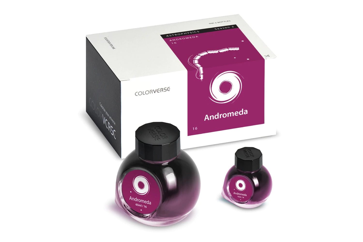 Colorverse Andromeda Fountain Pen Ink Set - 65ml + 15ml Bottled Ink for Calligraphy, Journaling & Artistic Writing