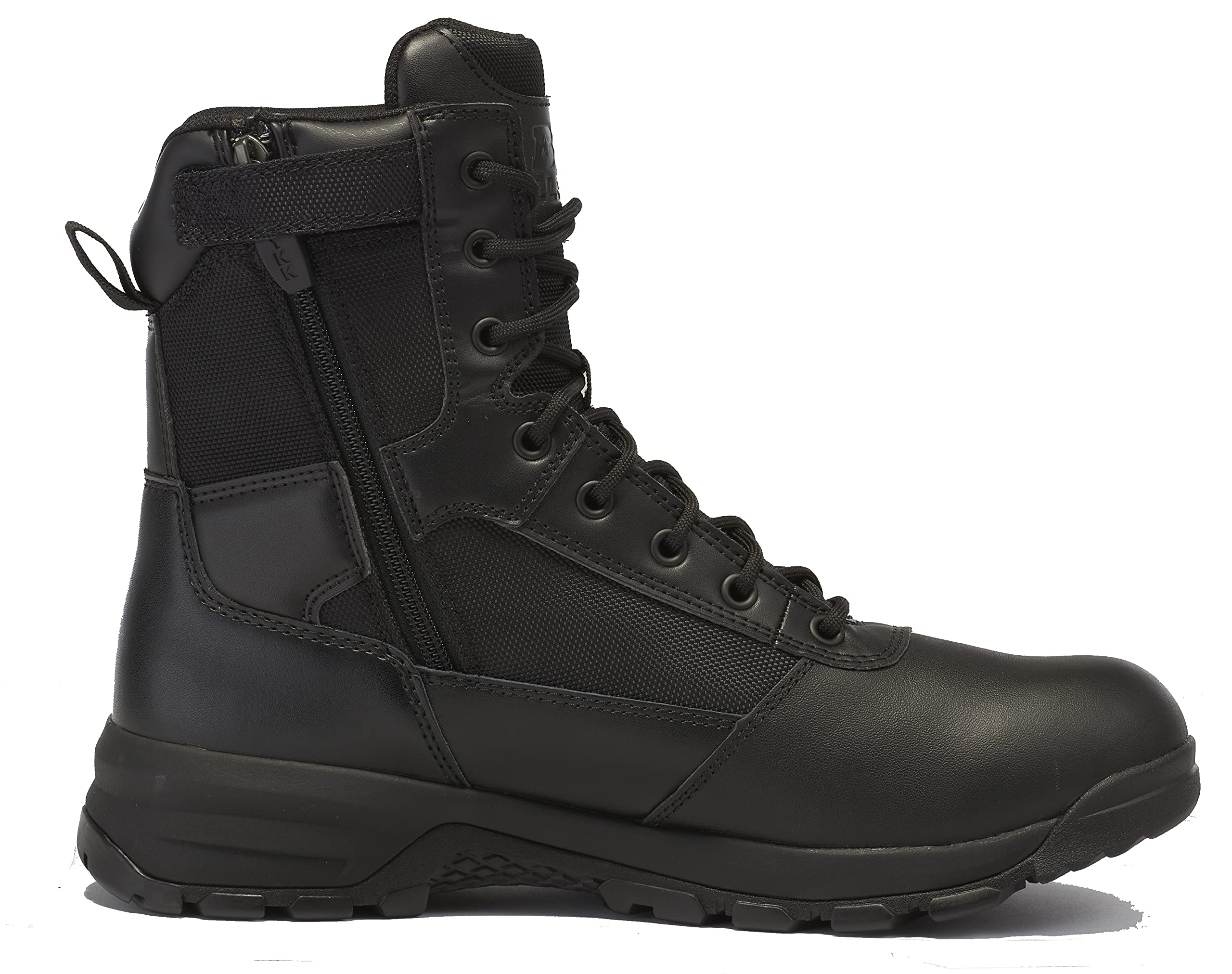 Belleville 8 Inch Spear Point Lightweight Waterproof Tactical Boots for Men - Black Side Zip Combat Boots for Police, Military, Law Enforcement, EMS & Security | Perfect for Outdoor Work, Hiking & Tactical Operations