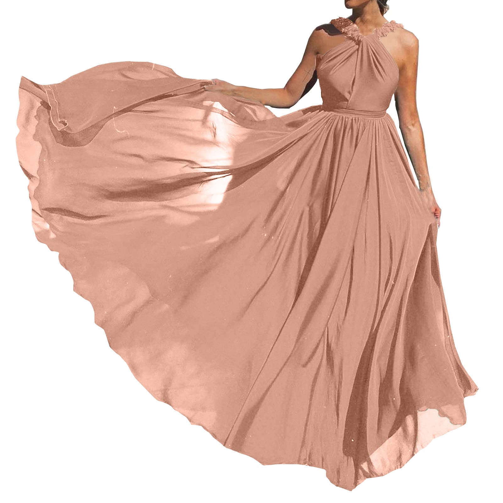 Elegant Off Shoulder Wedding Guest Dress with Puff Sleeves - Sexy Prom Party Maxi Gown with Ruffle & Pleated Details for Evening Events, Date Nights & Special Occasions