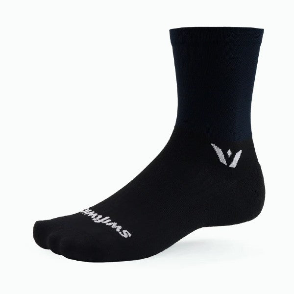 Swiftwick Aspire Mid Crew Socks - Performance Running & Hiking Socks for Men & Women - Moisture-Wicking, Cushioned, Arch Support - Ideal for Trail Running, Gym Workouts & Outdoor Adventures