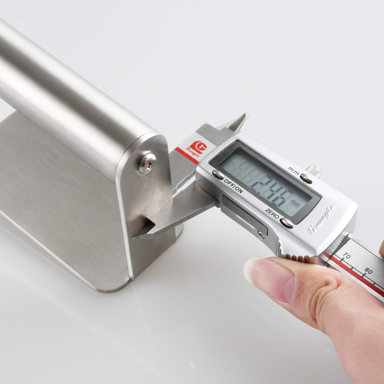 Stainless Steel 31.5-Inch No-Drill Shower Sliding Bar - Brushed Nickel Bathroom Accessory for Shower Caddy, Towel Holder & Safety Grab Bar - Perfect for Modern Bathrooms & Walk-In Showers