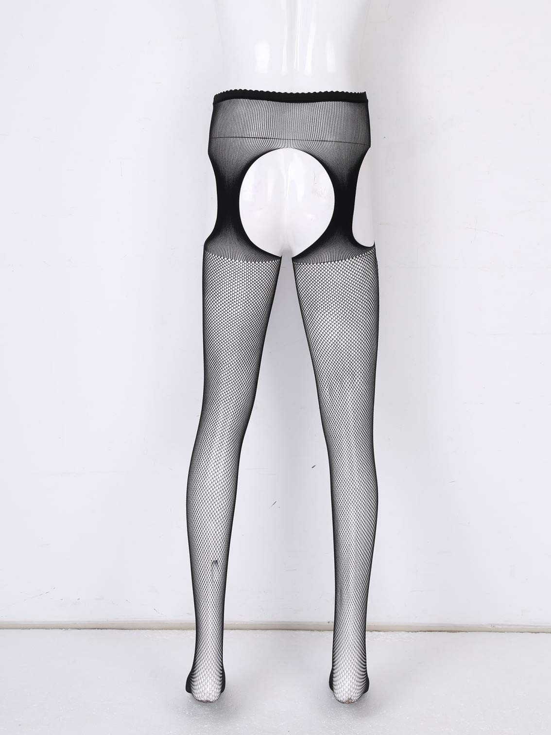 **Sexy Fishnet Tights for Men - Thigh High Stockings with Suspenders & Garter Belt - Perfect for Crossdressing, Cosplay & Sensual Wear**