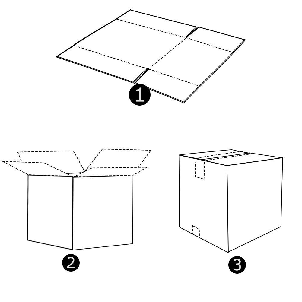 5x5x5 Small Shipping Boxes - White Packing Boxes for Ecommerce